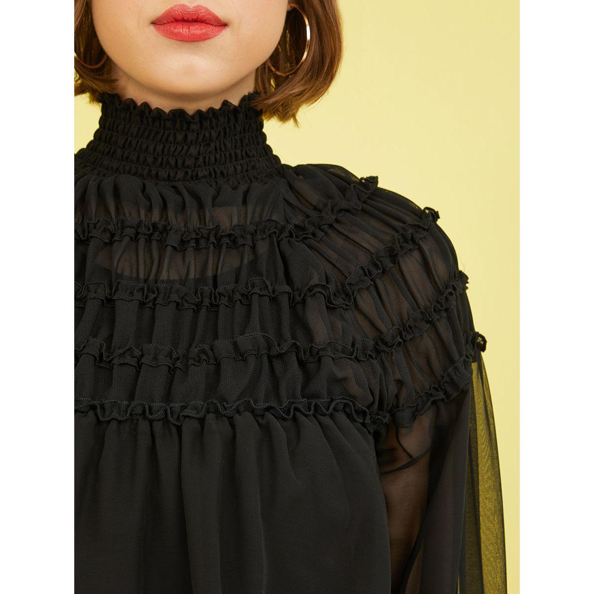 بلوزة بياقة عالية واكمام طويلة من ريد تايب-women-clothing-shirtsandblouses-blouses-image-4