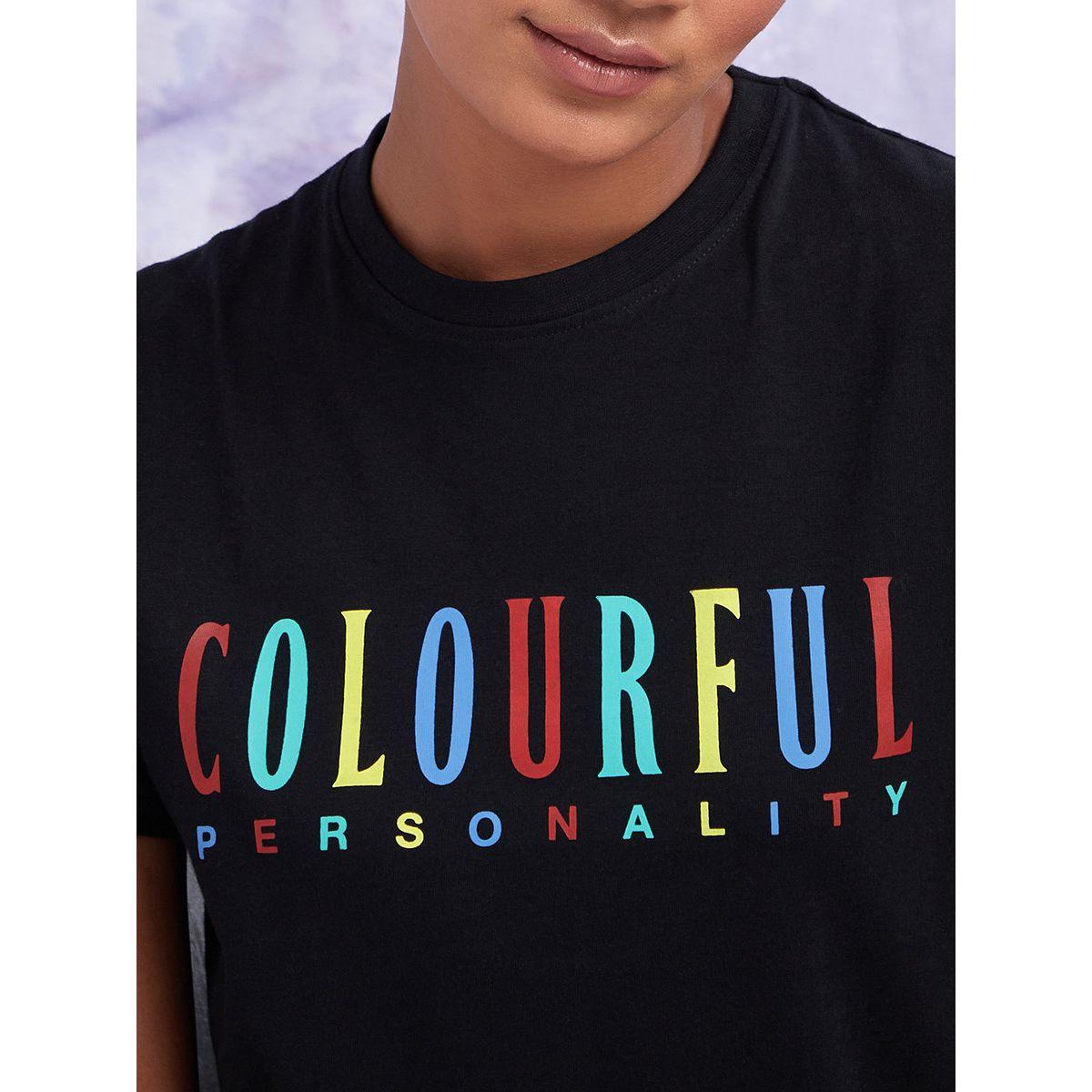 تيشيرت مطبع بكتابة واكمام قصيرة من ريد تايب-women-clothing-tshirts-image-3
