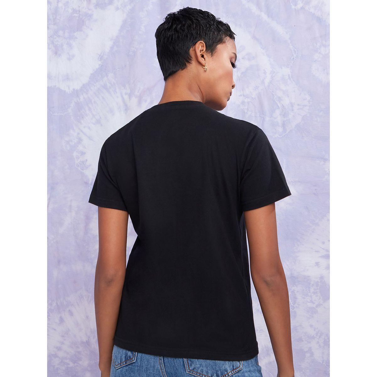 تيشيرت مطبع بكتابة واكمام قصيرة من ريد تايب-women-clothing-tshirts-image-4