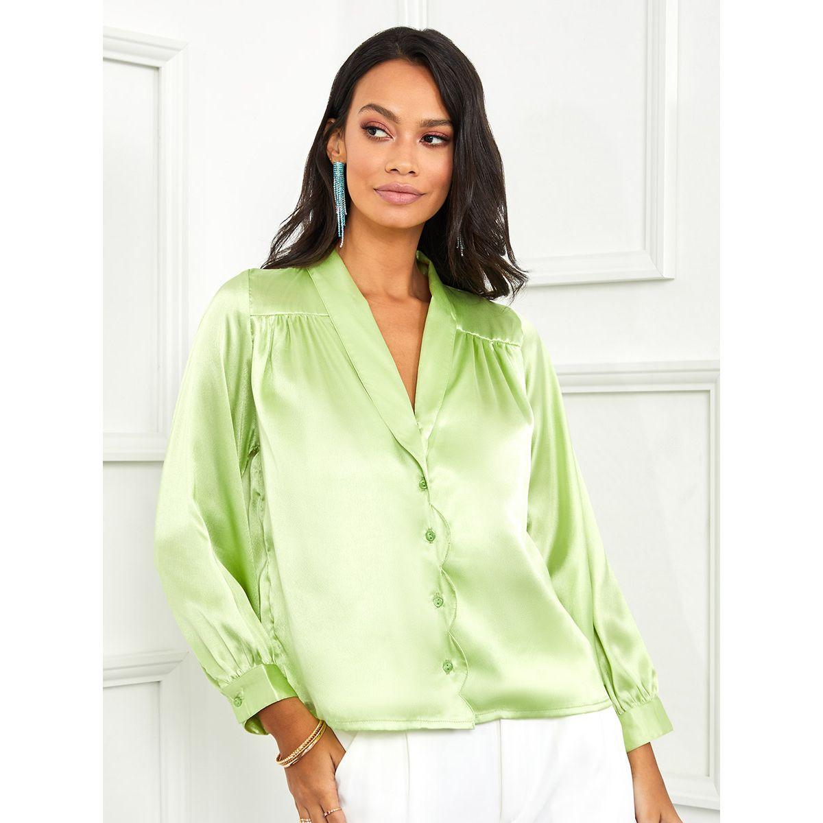 Styli Long Sleeves V Neck Button Through Blouse-women-clothing-shirtsandblouses-blouses-image-3