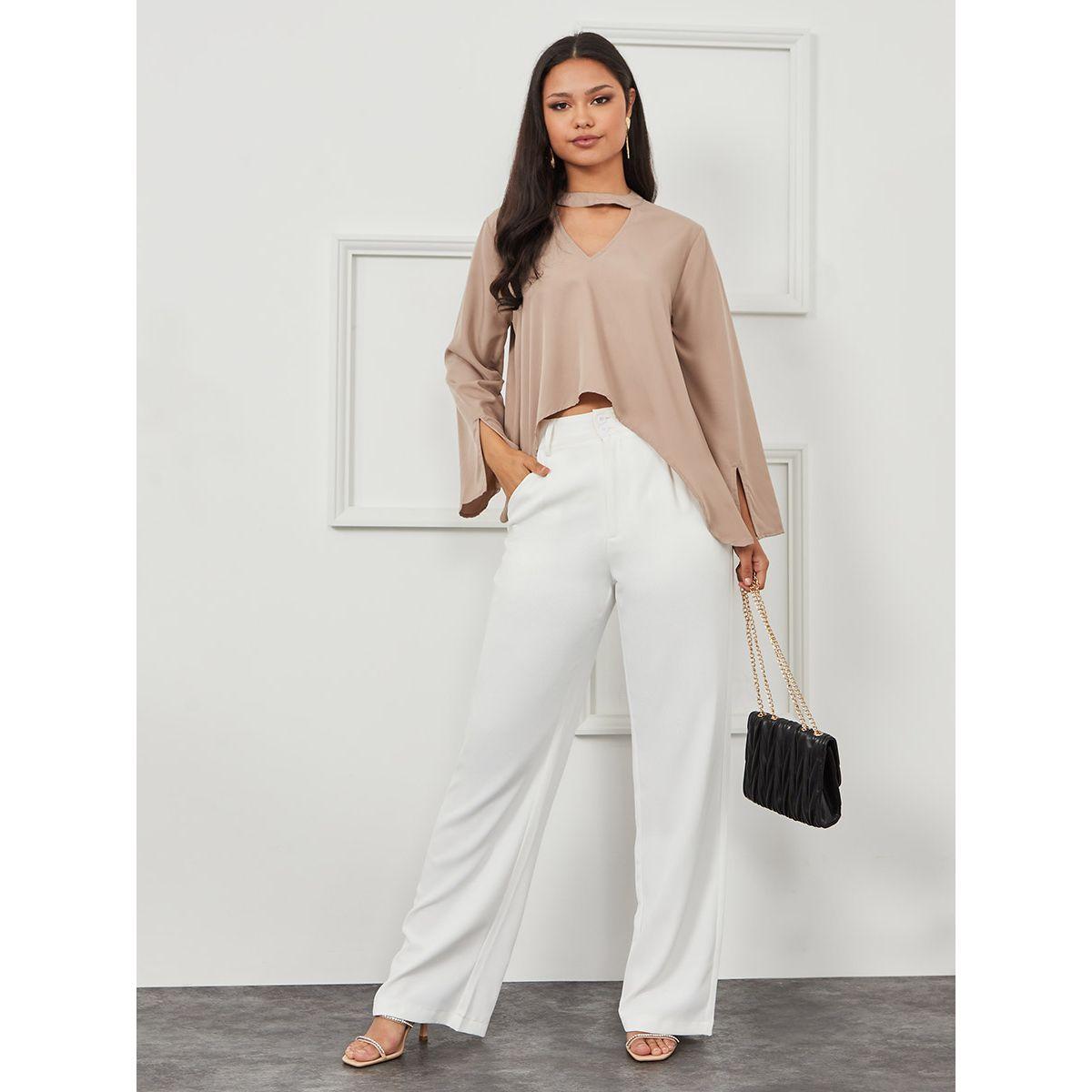 بلوزة بحافة غير متماثلة الطول من ريد تايب-women-clothing-shirtsandblouses-blouses-image-2