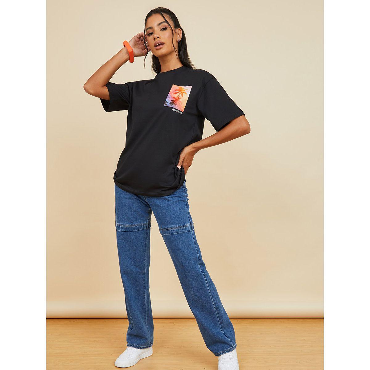 تيشيرت بقصة واسعة واكمام قصيرة من ستايلي-women-clothing-tshirts-image-2