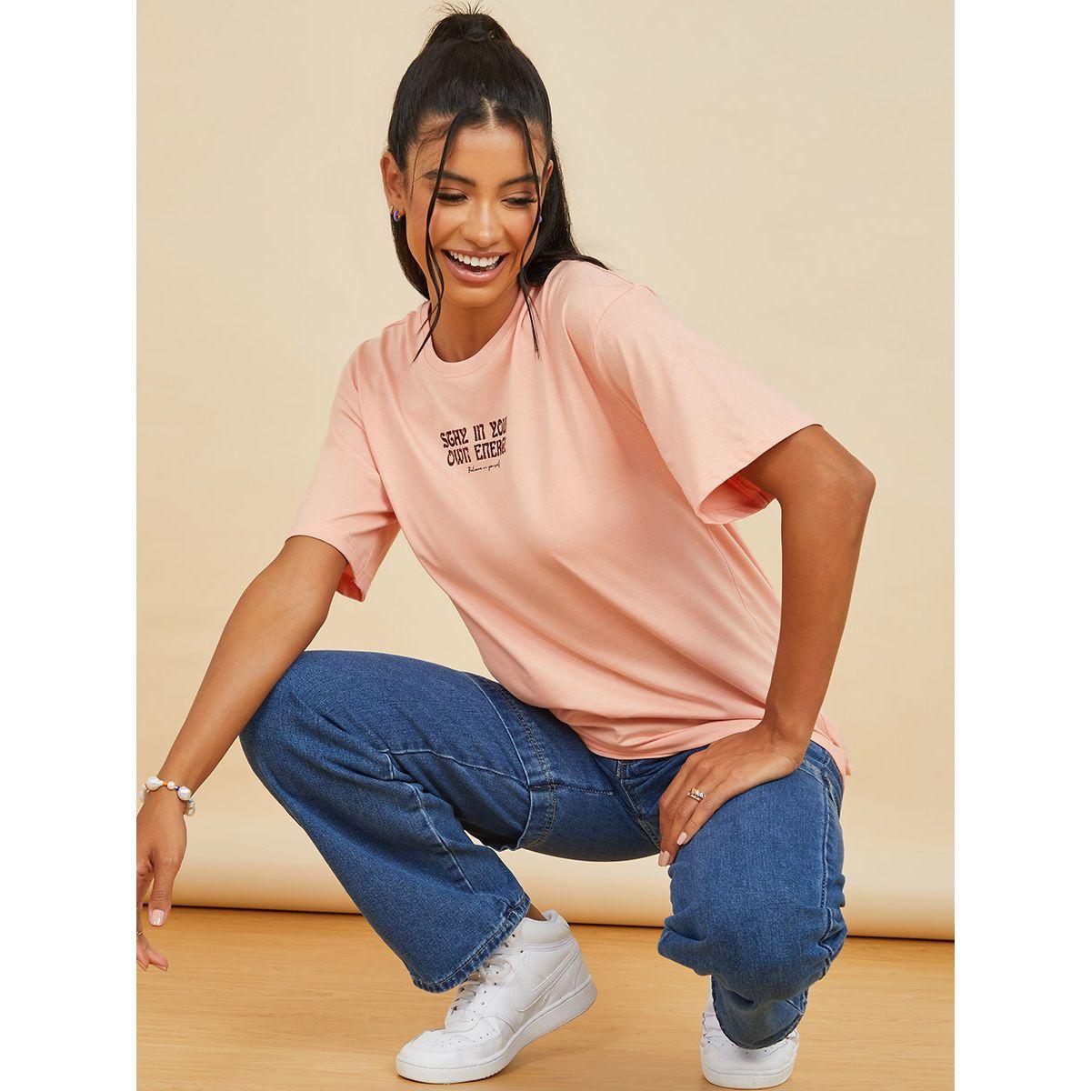 تيشيرت بقصة واسعة واكمام قصيرة من ستايلي-women-clothing-tshirts-image-1