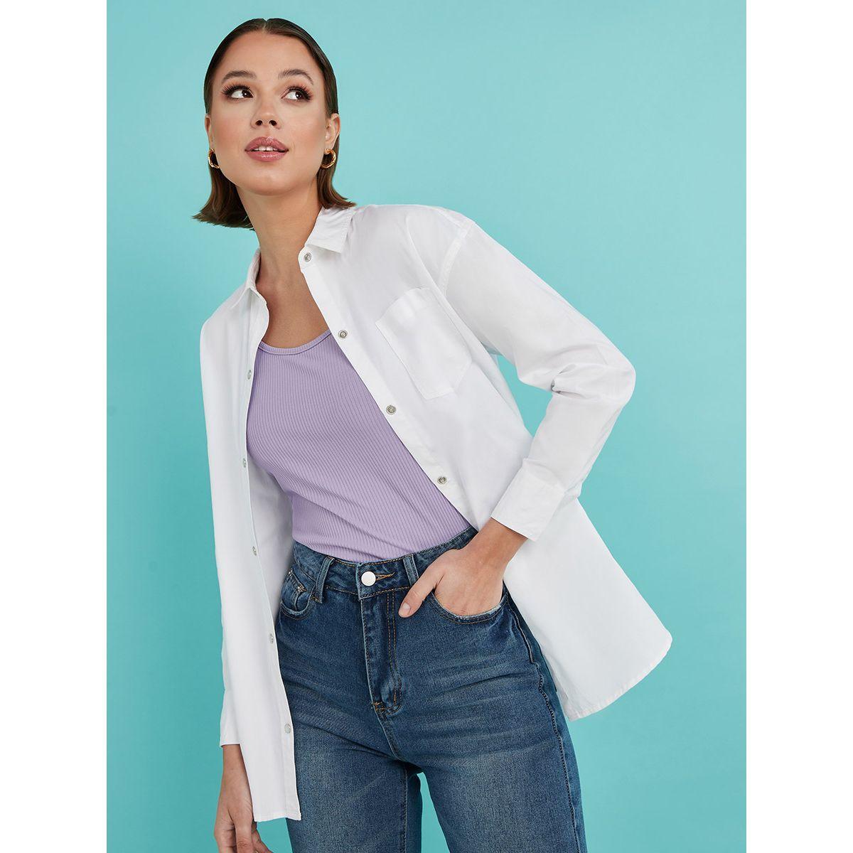 Styli Long Sleeves Oversized Denim Shirt-women-clothing-shirtsandblouses-shirts-image-1