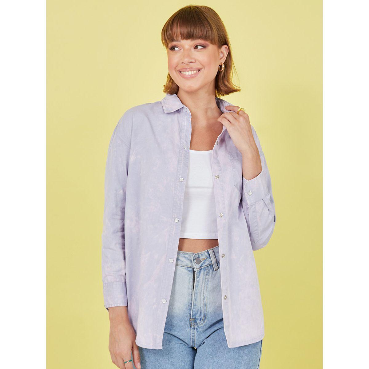 بلوزة بقصة واسعة واكمام طويلة-women-clothing-shirtsandblouses-shirts-image-1