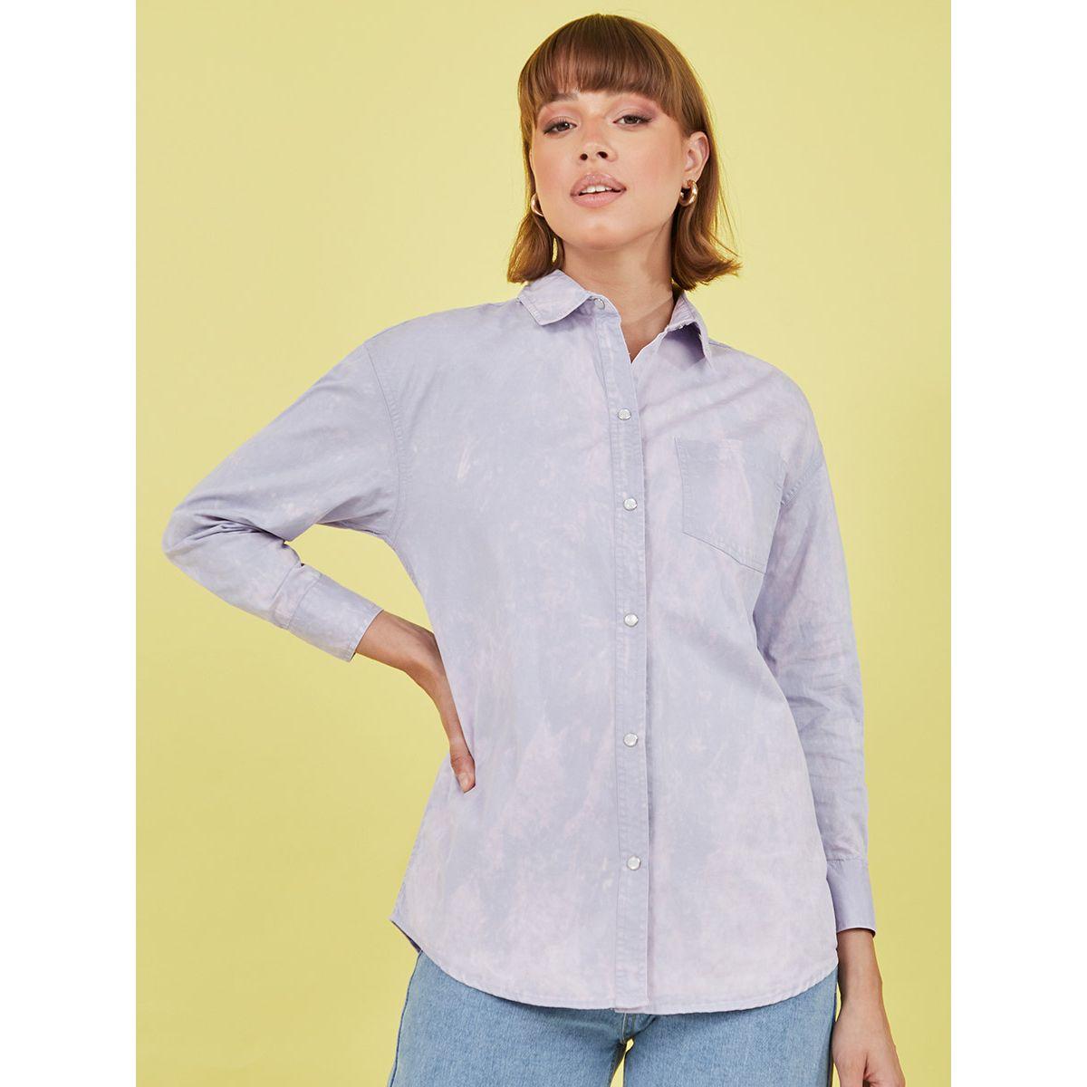 بلوزة بقصة واسعة واكمام طويلة-women-clothing-shirtsandblouses-shirts-image-2