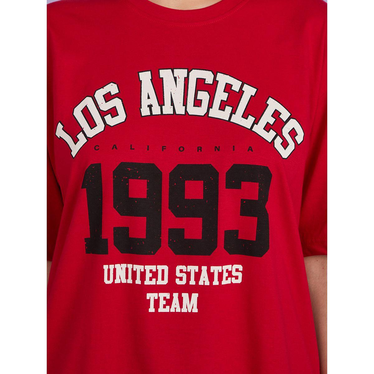Styli Drop Shoulder Sleeve Los Angeles Slogan Oversized T-shirt-women-clothing-tshirts-image-3