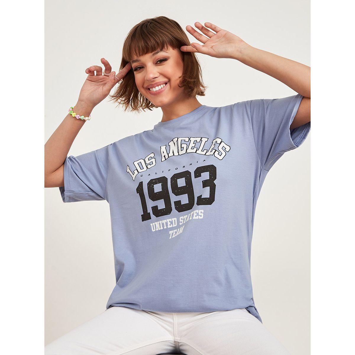 تيشيرت بقصة واسعة بكتف منخفض من ستايلي-women-clothing-tshirts-image-1