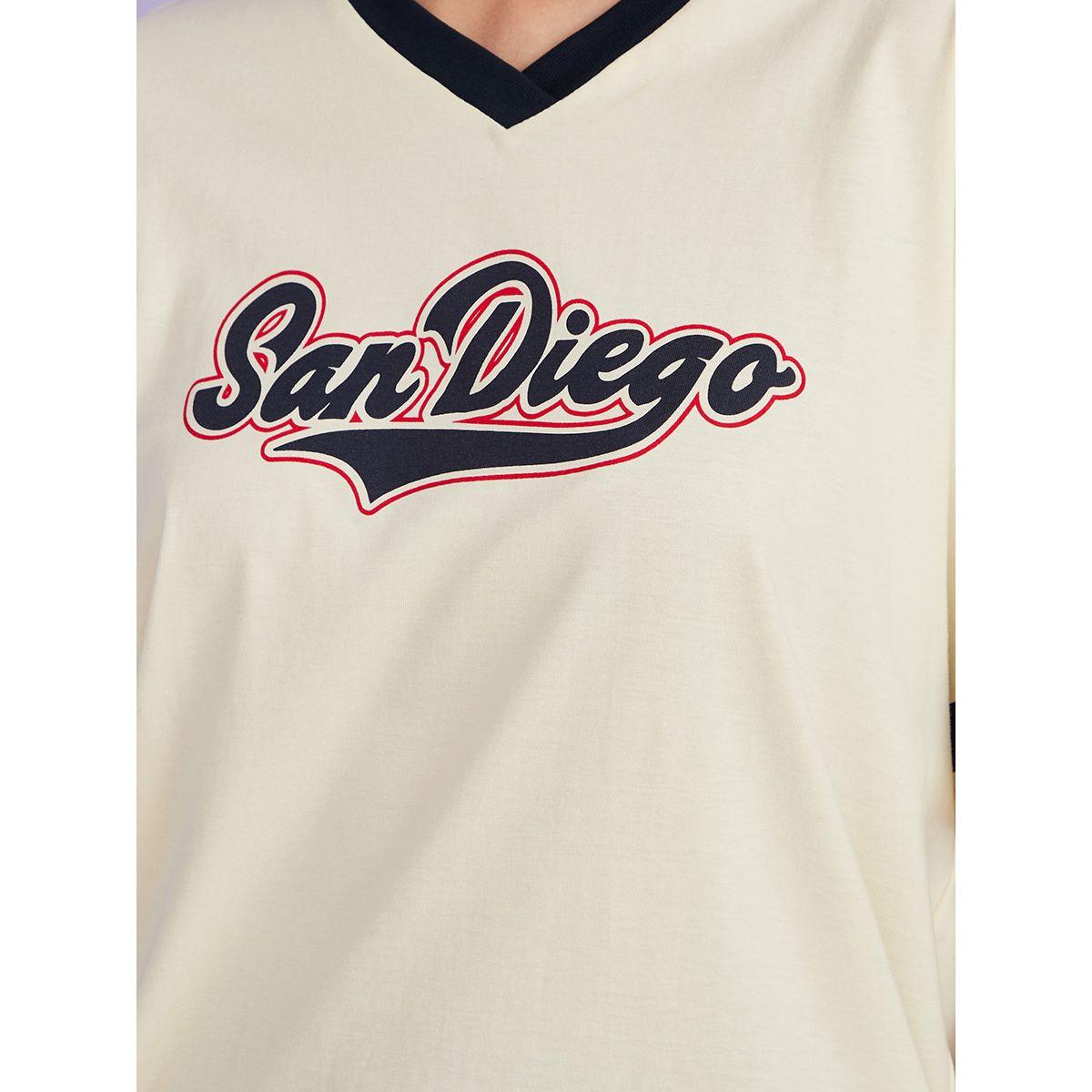 Styli Short Sleeves San Diego Slogan Oversized Longline T-shirt-women-clothing-tshirts-image-3