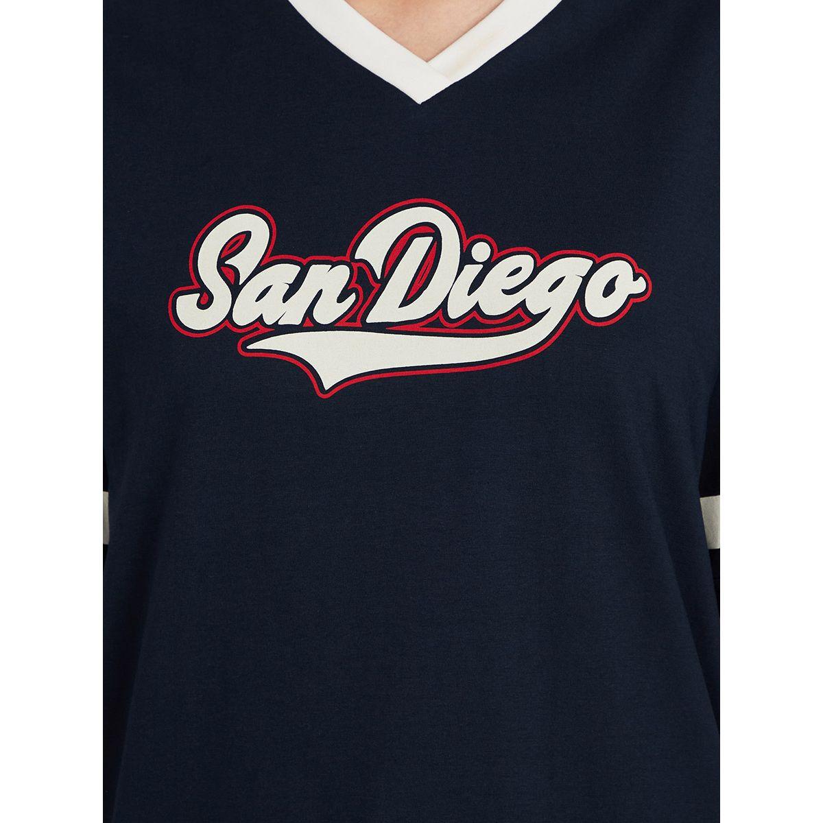 Styli Short Sleeves San Diego Slogan Oversized Longline T-shirt-women-clothing-tshirts-image-4