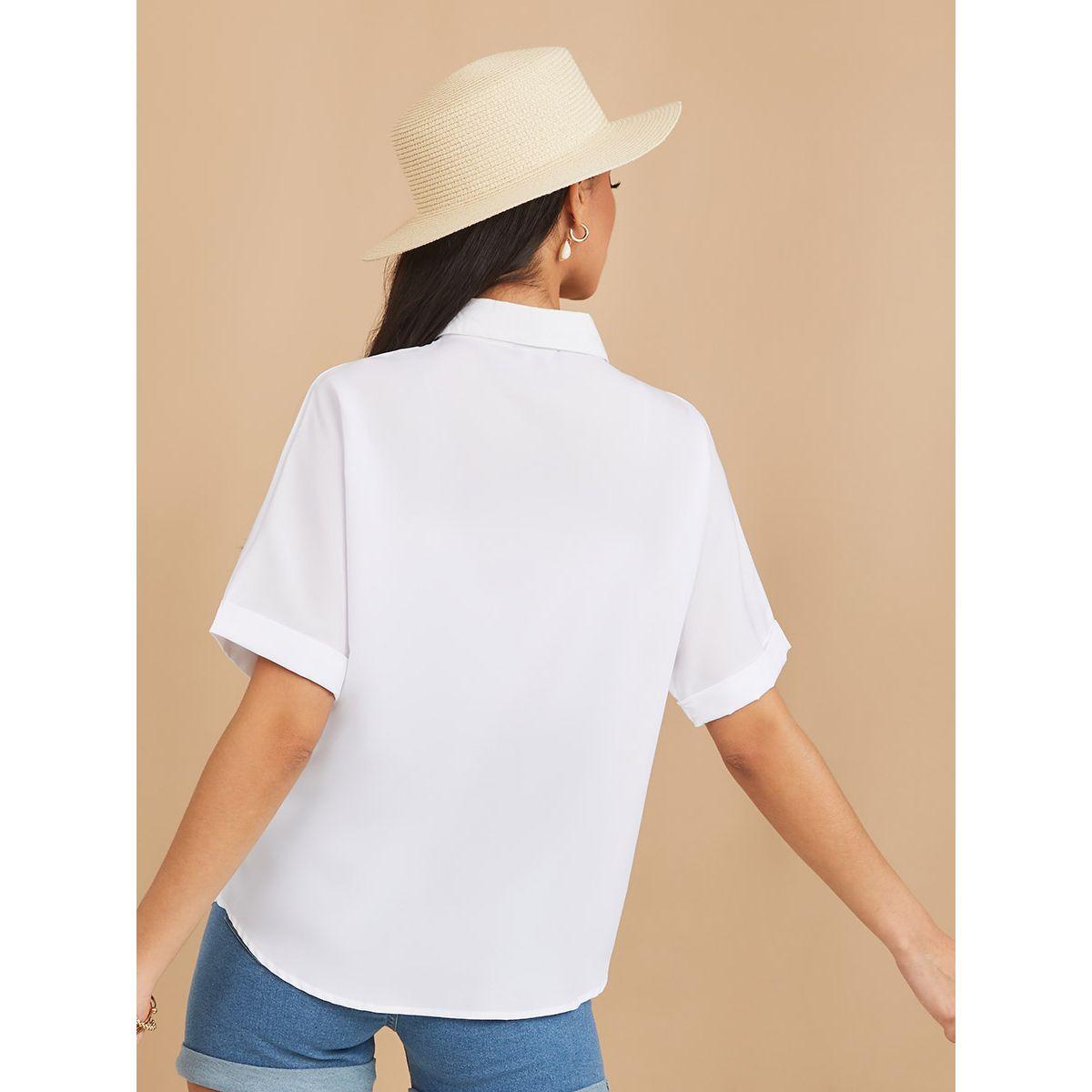 بلوزة باكمام مطوية مع جيوب من ستايلي-women-clothing-shirtsandblouses-shirts-image-4