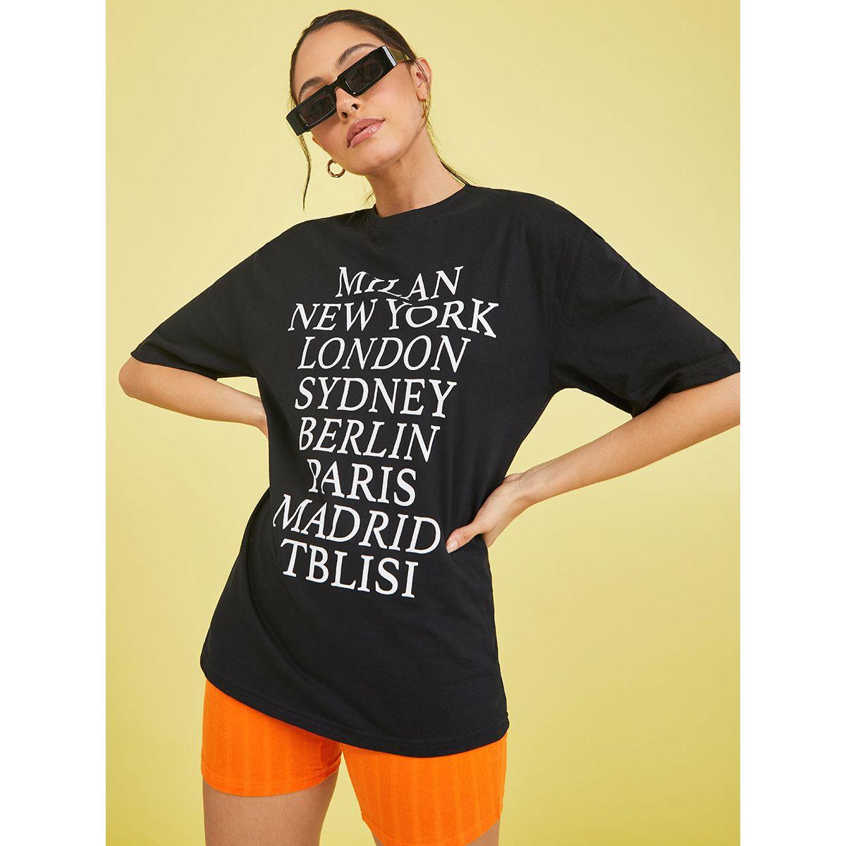Styli City Names Slogan Print Oversized Longline T-shirt-women-clothing-tshirts-image-1