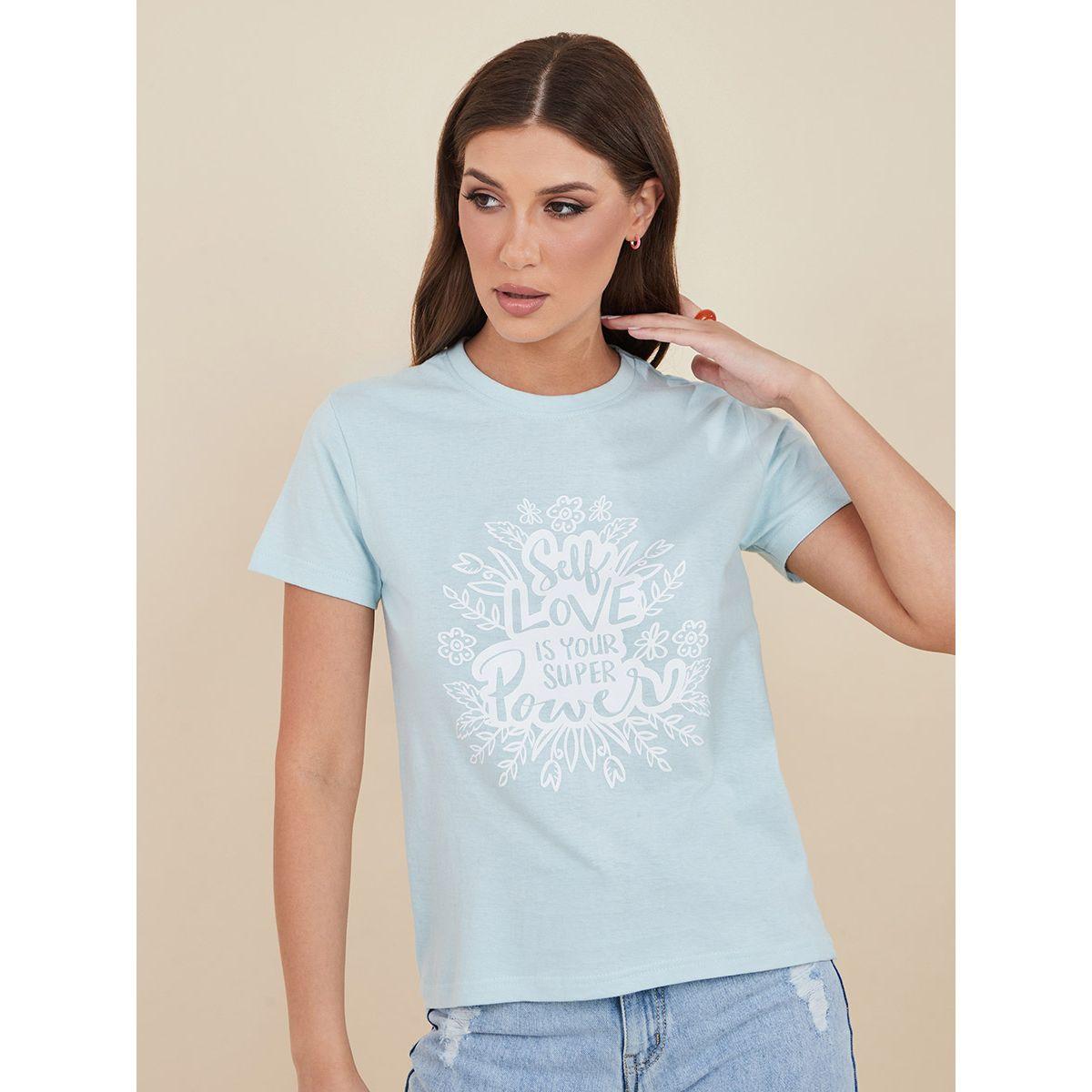 تيشيرت مطبع بكتابة من ستايلي-women-clothing-tshirts-image-1