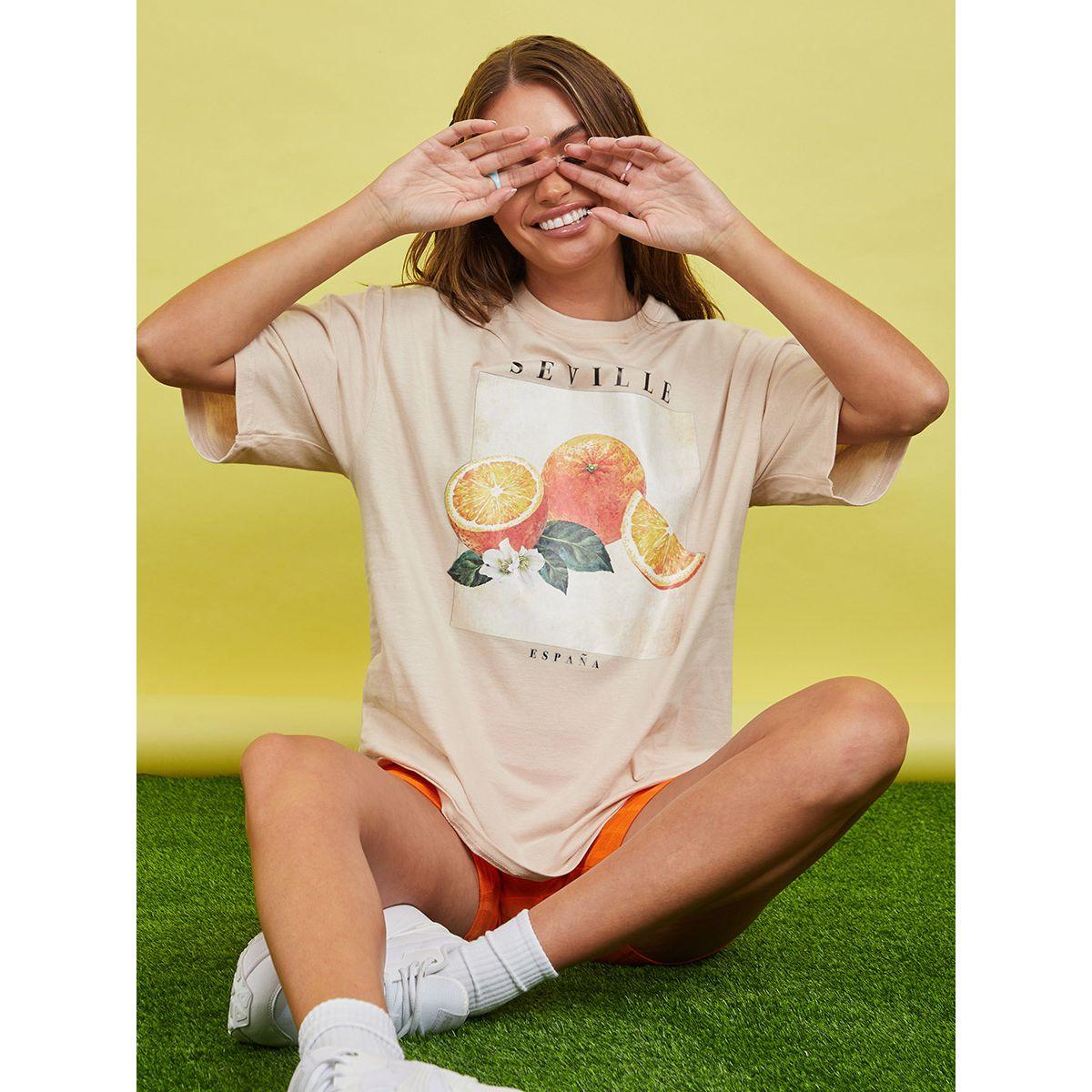 تيشيرت طويل باكمام قصيرة-women-clothing-tshirts-image-1