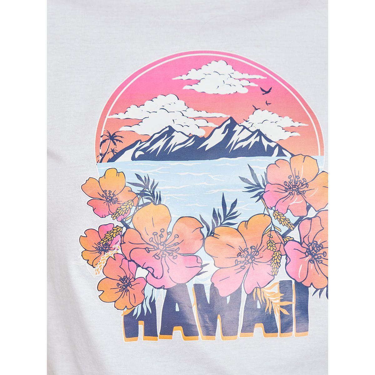 Styli Shorts Sleeves Hawaii Sea Graphic Regular Fit T-shirt-women-clothing-tshirts-image-4