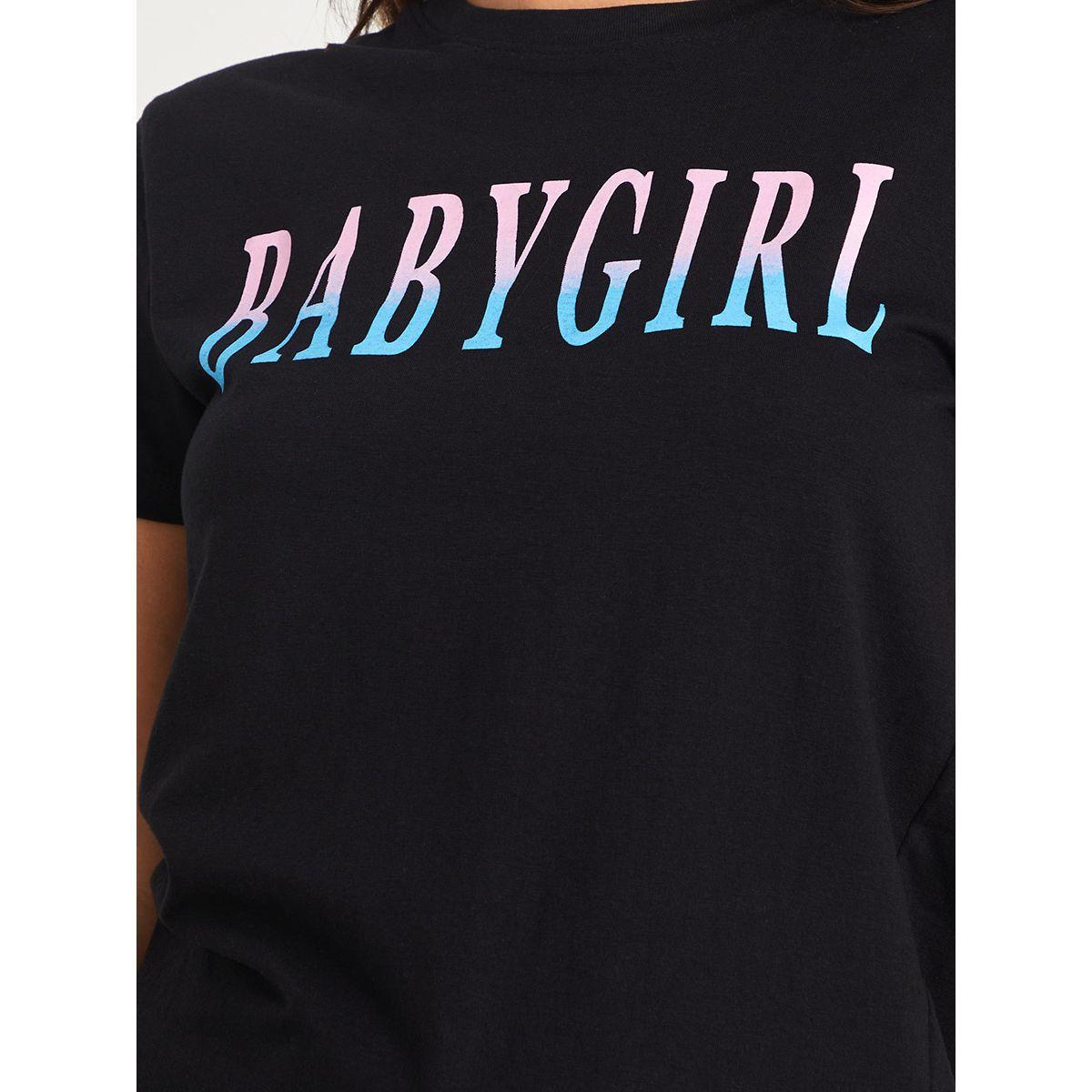 Styli Shorts Sleeves Baby Girl Ombre Slogan Regular Fit T-shirt-women-clothing-tshirts-image-4