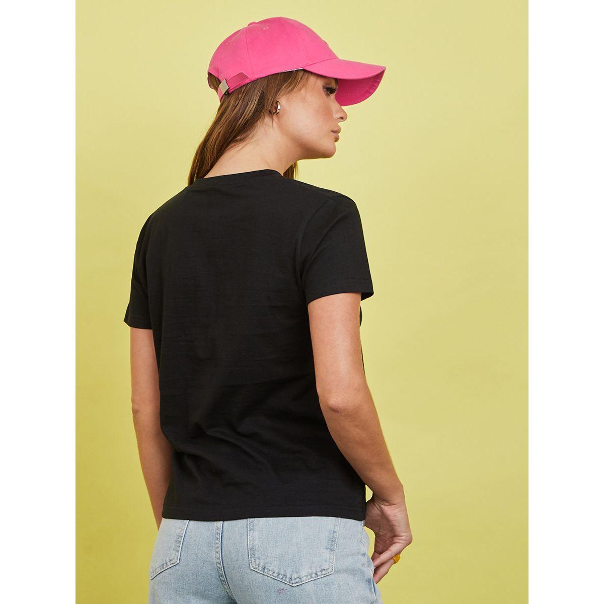 Styli Shorts Sleeves Society Slogan Regular Fit T-shirt-women-clothing-tshirts-image-5