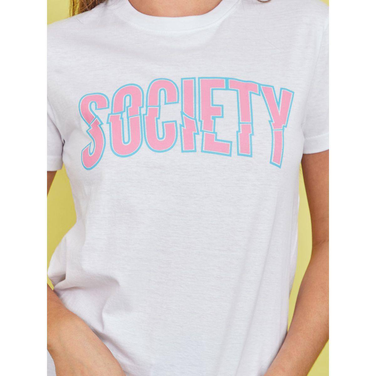 Styli Shorts Sleeves Society Slogan Regular Fit T-shirt-women-clothing-tshirts-image-4