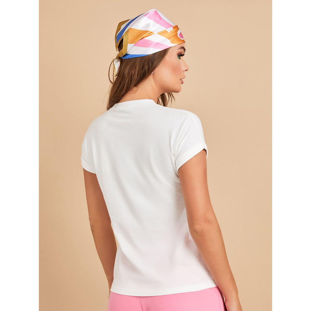 Styli Roll-Up Sleeves Round Neck Cotton Regular Fit T-shirt-women-clothing-tshirts-image-5