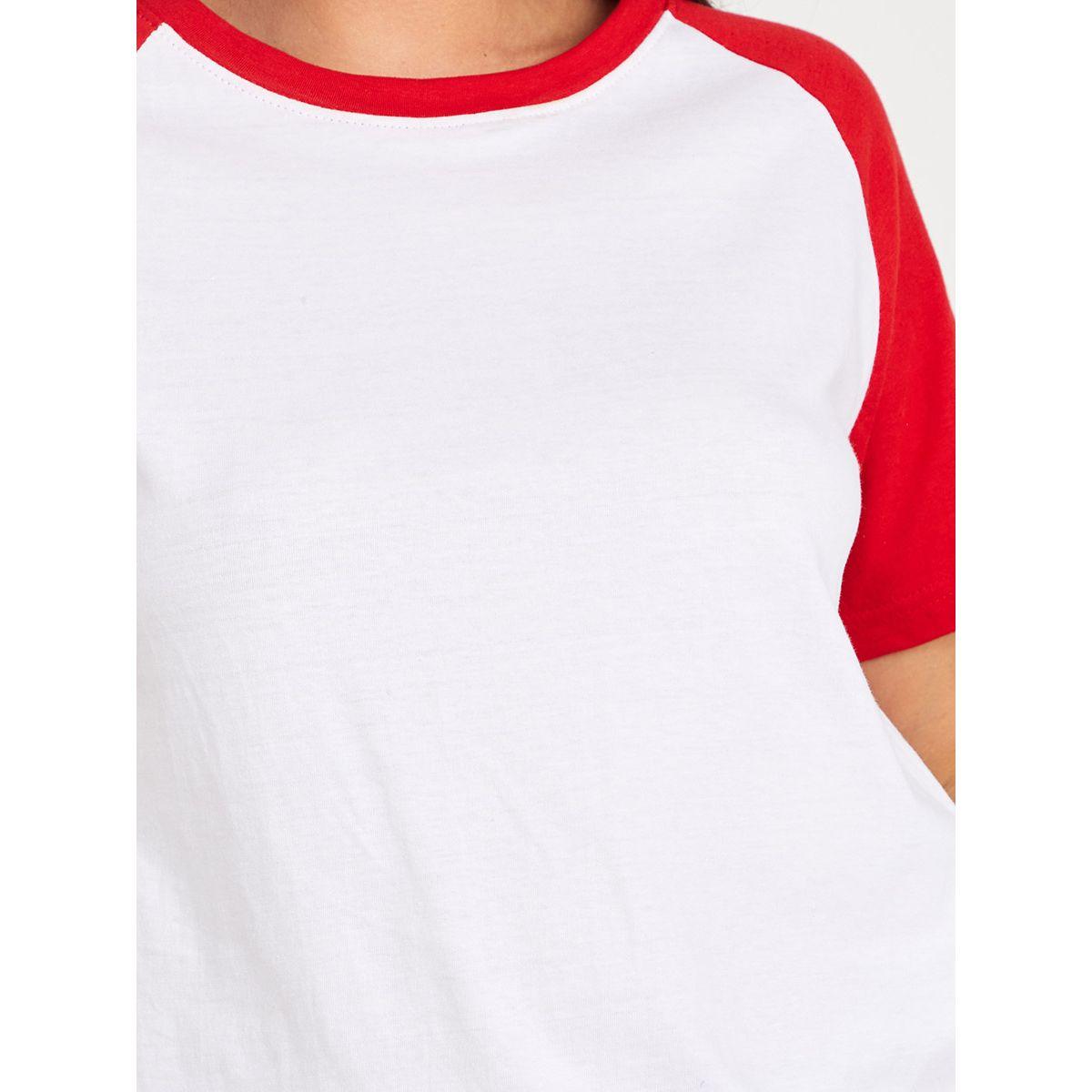 Styli Contrast Raglan Sleeves Cotton Regular Fit T-shirt-women-clothing-tshirts-image-4