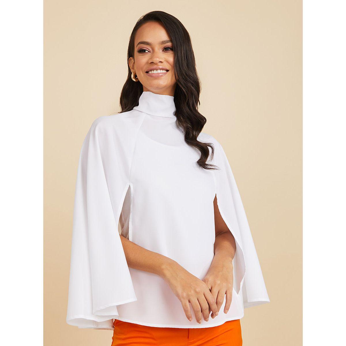 بلوزة كاجوال بياقة عالية-women-clothing-shirtsandblouses-blouses-image-1