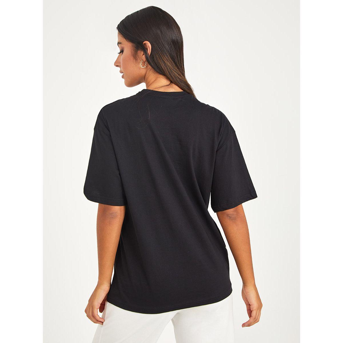 Styli Short Sleeves Chipmunks Graphic Oversized Longline T-shirt-women-clothing-tshirts-image-4