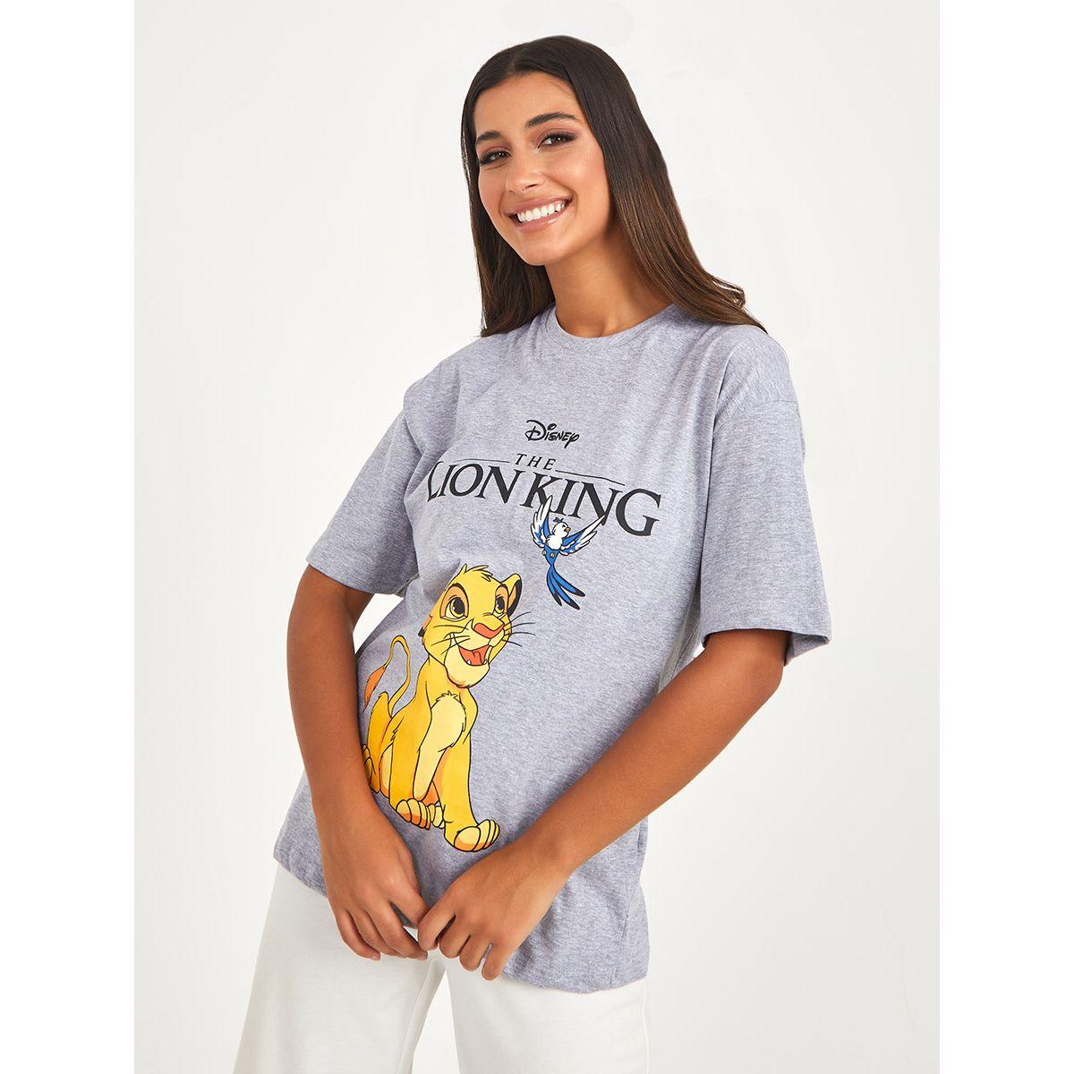 Styli Short Sleeves Lion King Graphic Oversized Longline T-shirt-women-clothing-tshirts-image-3