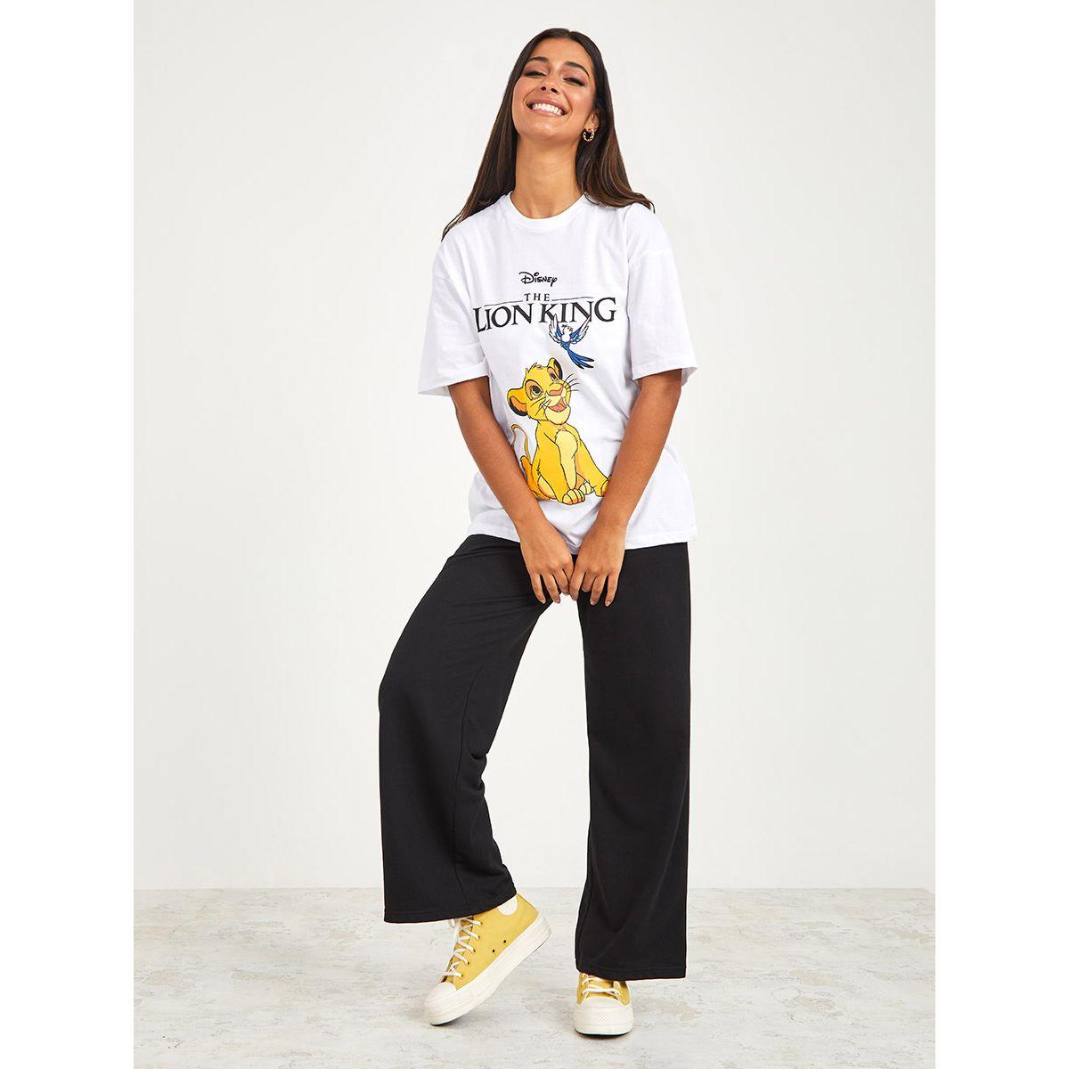 Styli Short Sleeves Lion King Graphic Oversized Longline T-shirt-women-clothing-tshirts-image-2