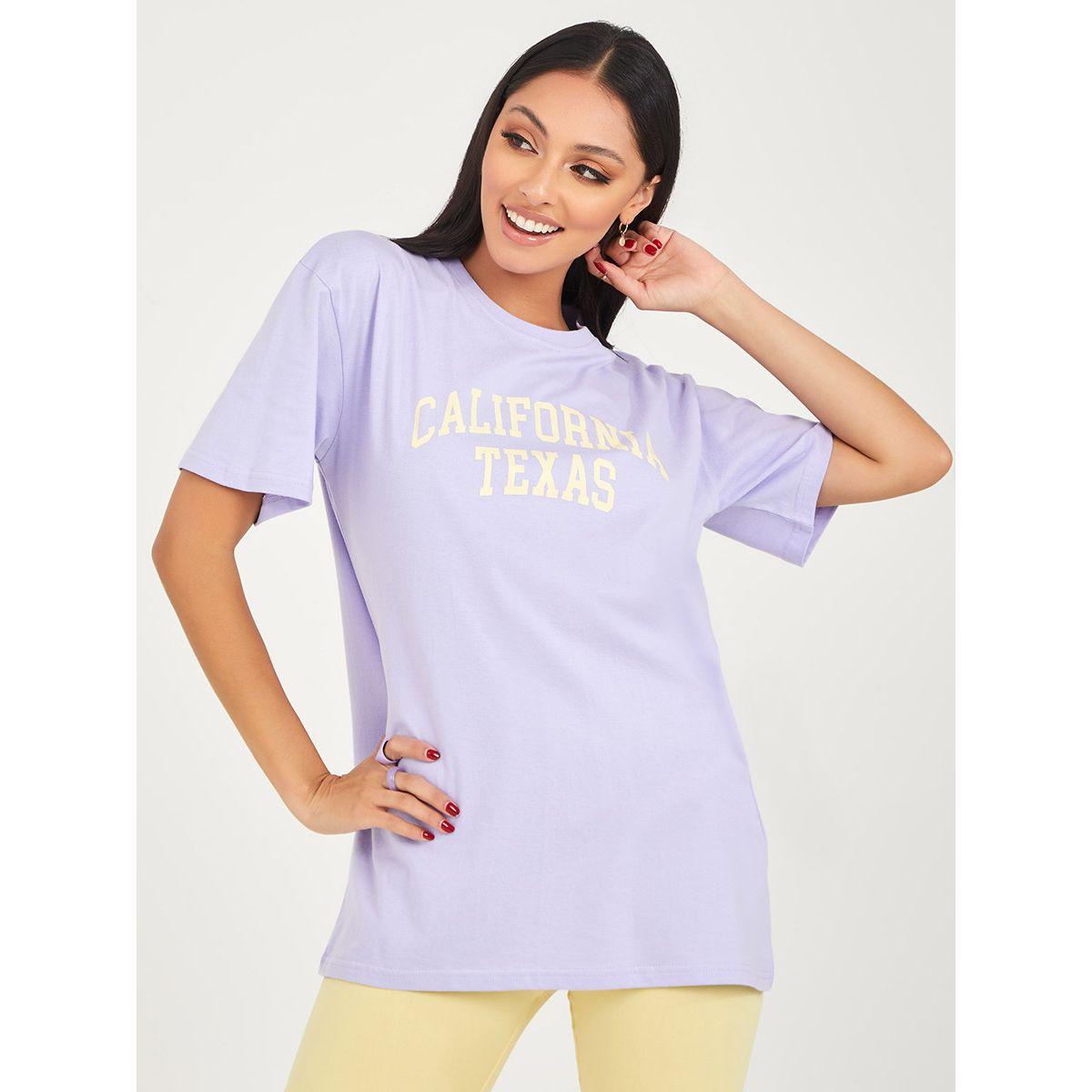 تيشيرت طويل باكمام قصيرة-women-clothing-tshirts-image-1