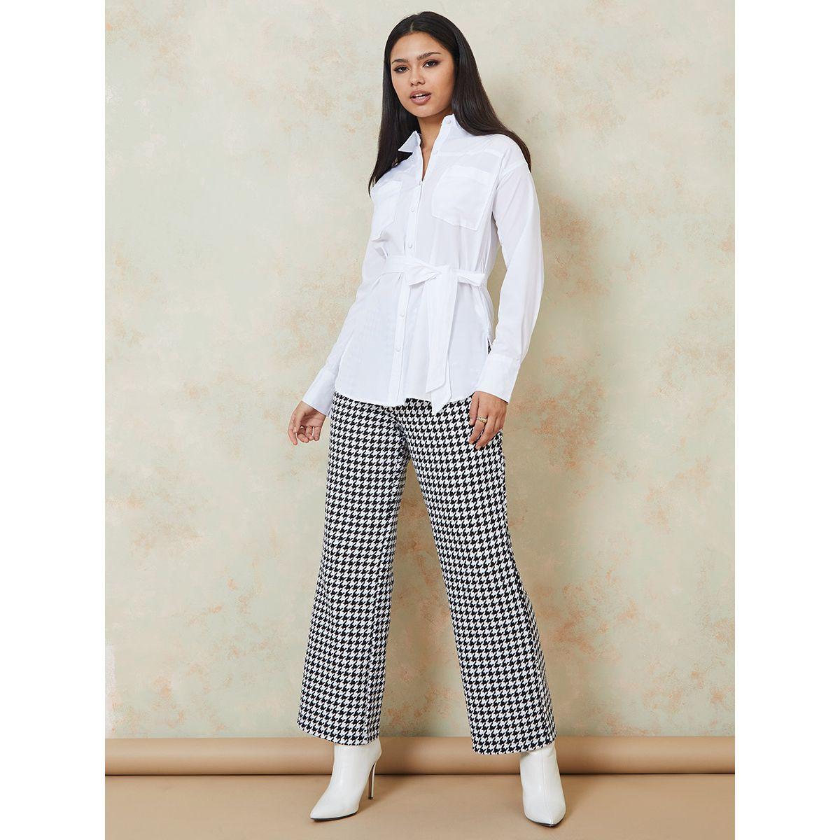 Styli Long Sleeves Full Button Longline Shirt with Tie Belt-women-clothing-shirtsandblouses-shirts-image-2