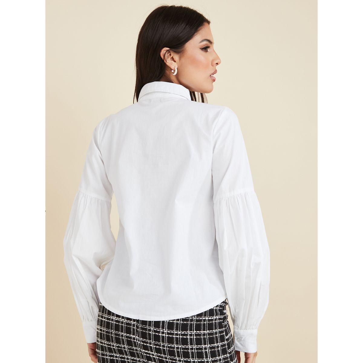 بلوزة باكمام بيشوب مع أزرار-women-clothing-shirtsandblouses-shirts-image-1