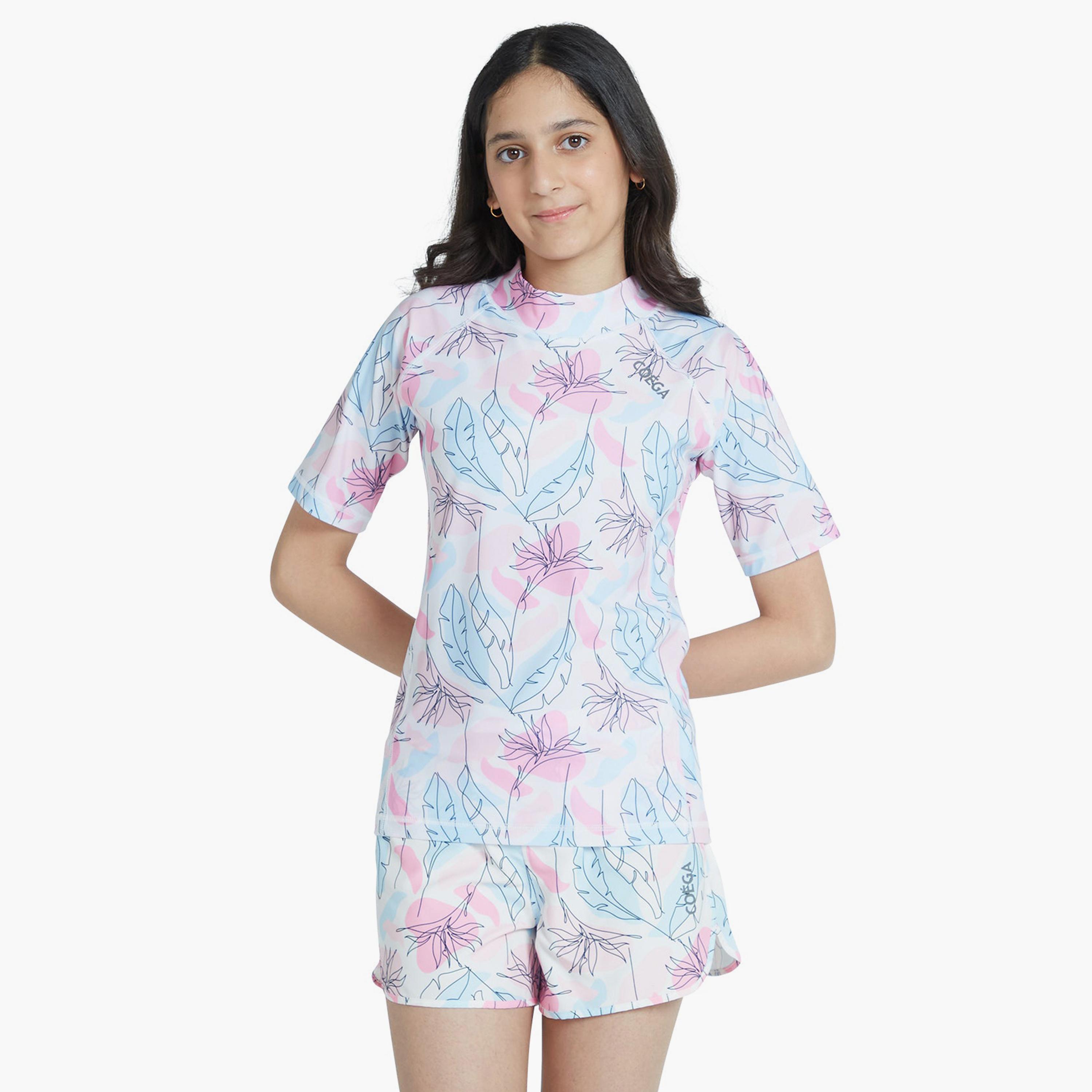 COEGA Girl's Short Sleeve Rashguard-sports-girls-clothing-swimwear-image-1
