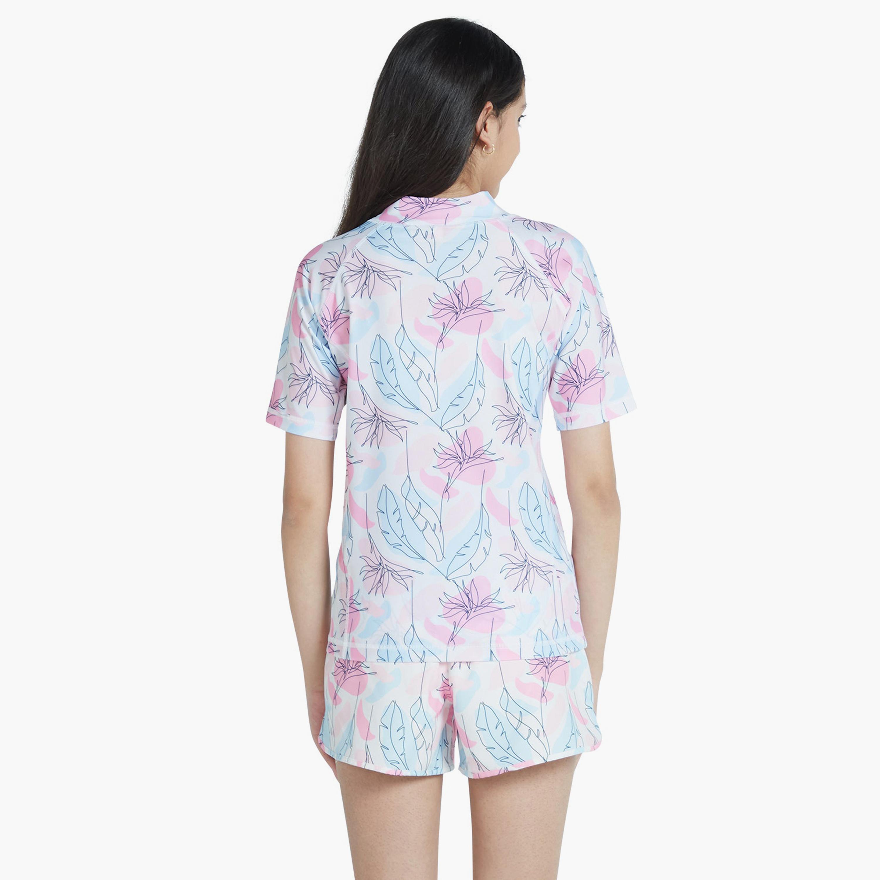 COEGA Girl's Short Sleeve Rashguard-sports-girls-clothing-swimwear-image-2