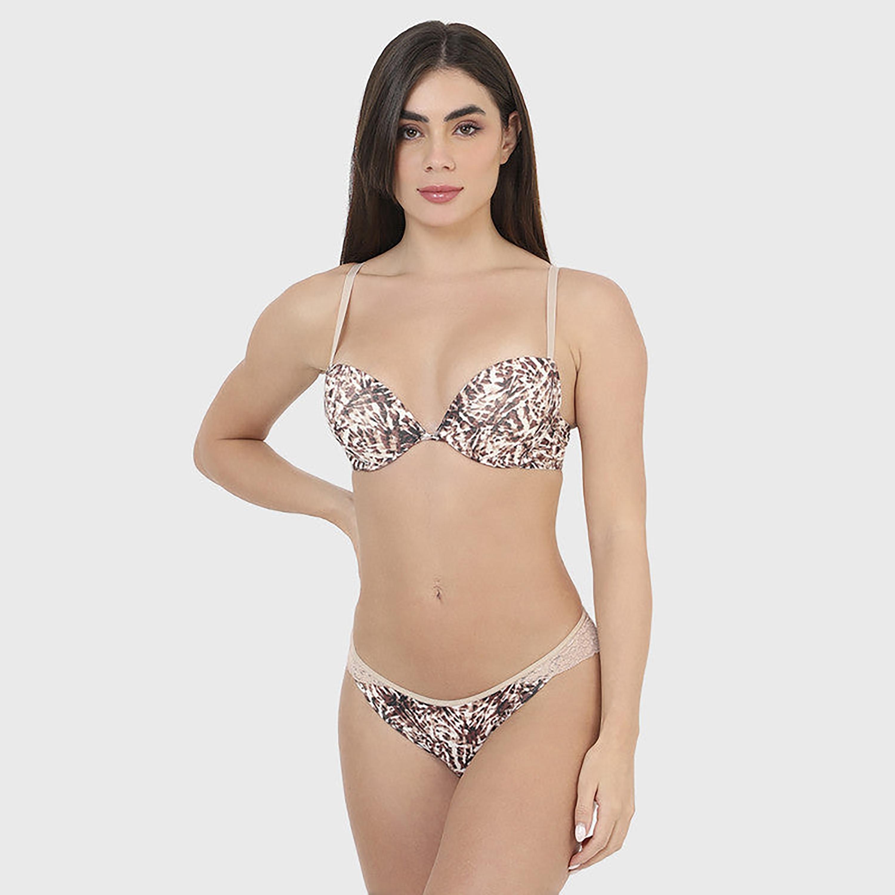 La Senza Non-Padded Non-Wired Multi Women's Plunge Bra-women-clothing-lingerie-bras-image-4