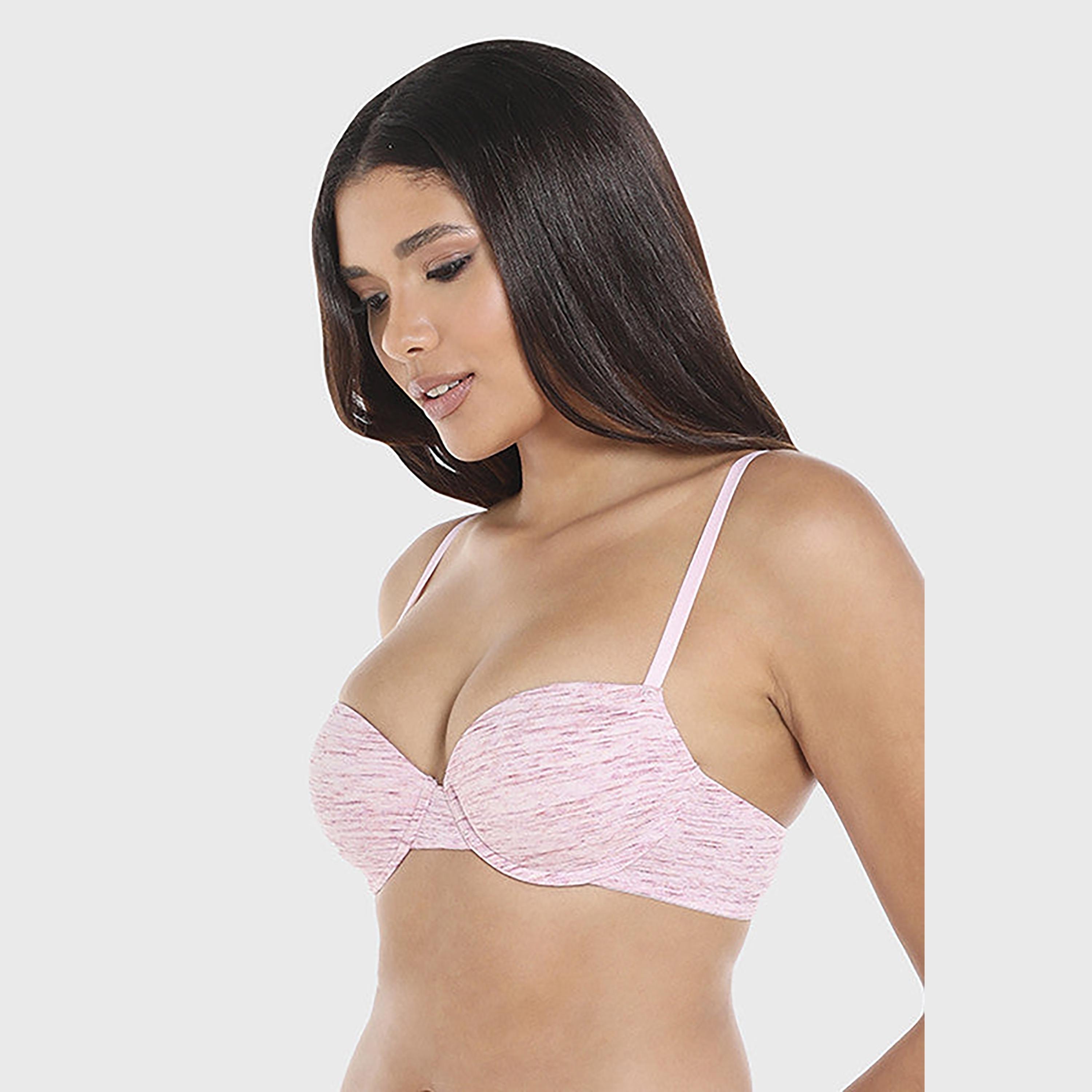 حمالة صدر نسائية ديمي نسائية وردية غير مجهزة بدون أسلاك لا سينزا-women-clothing-lingerie-bras-image-4