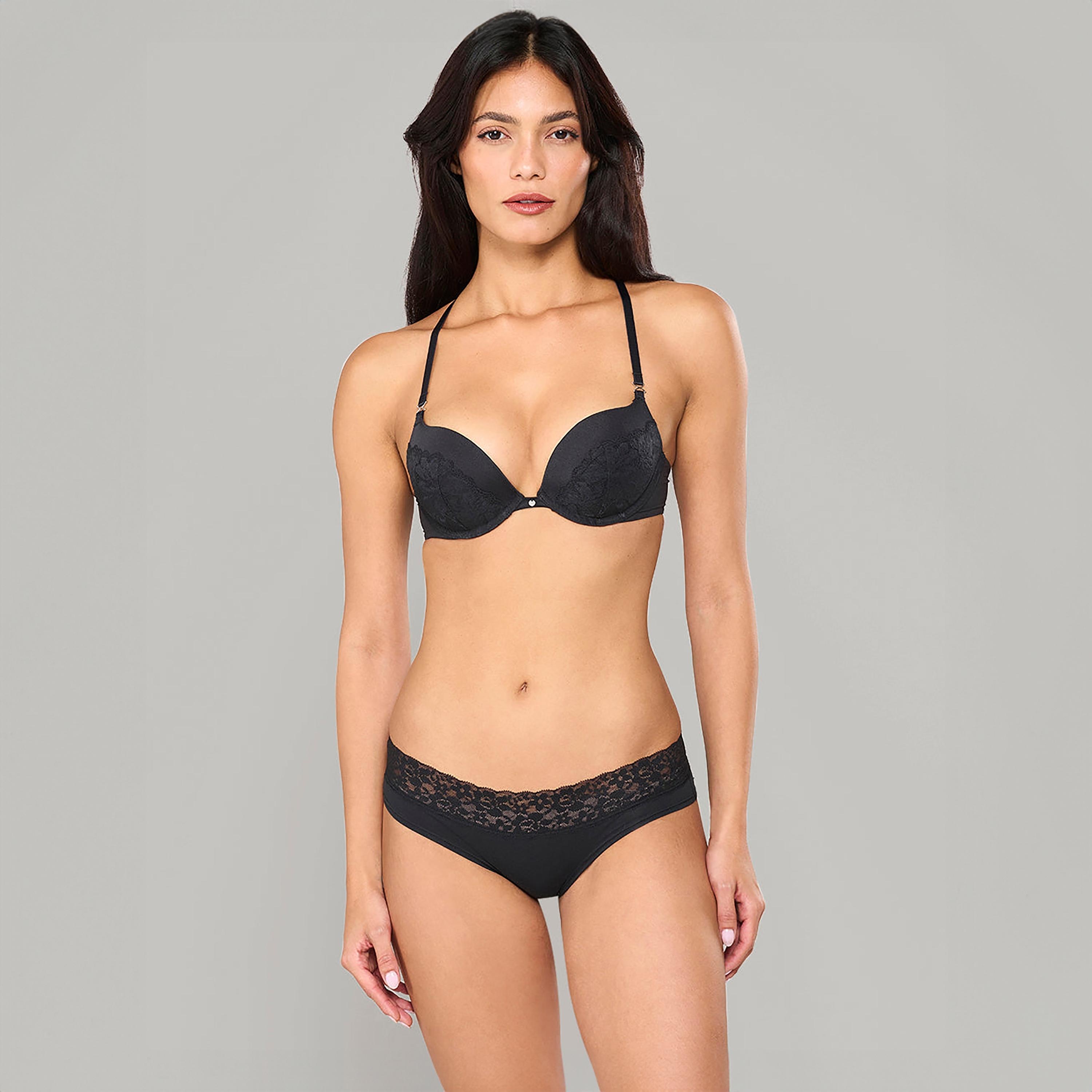 سروال داخلي نسائي هيبيستر بتغطية كاملة من الدانتيل ترندي من لا سينزا-women-clothing-lingerie-panties-image-2