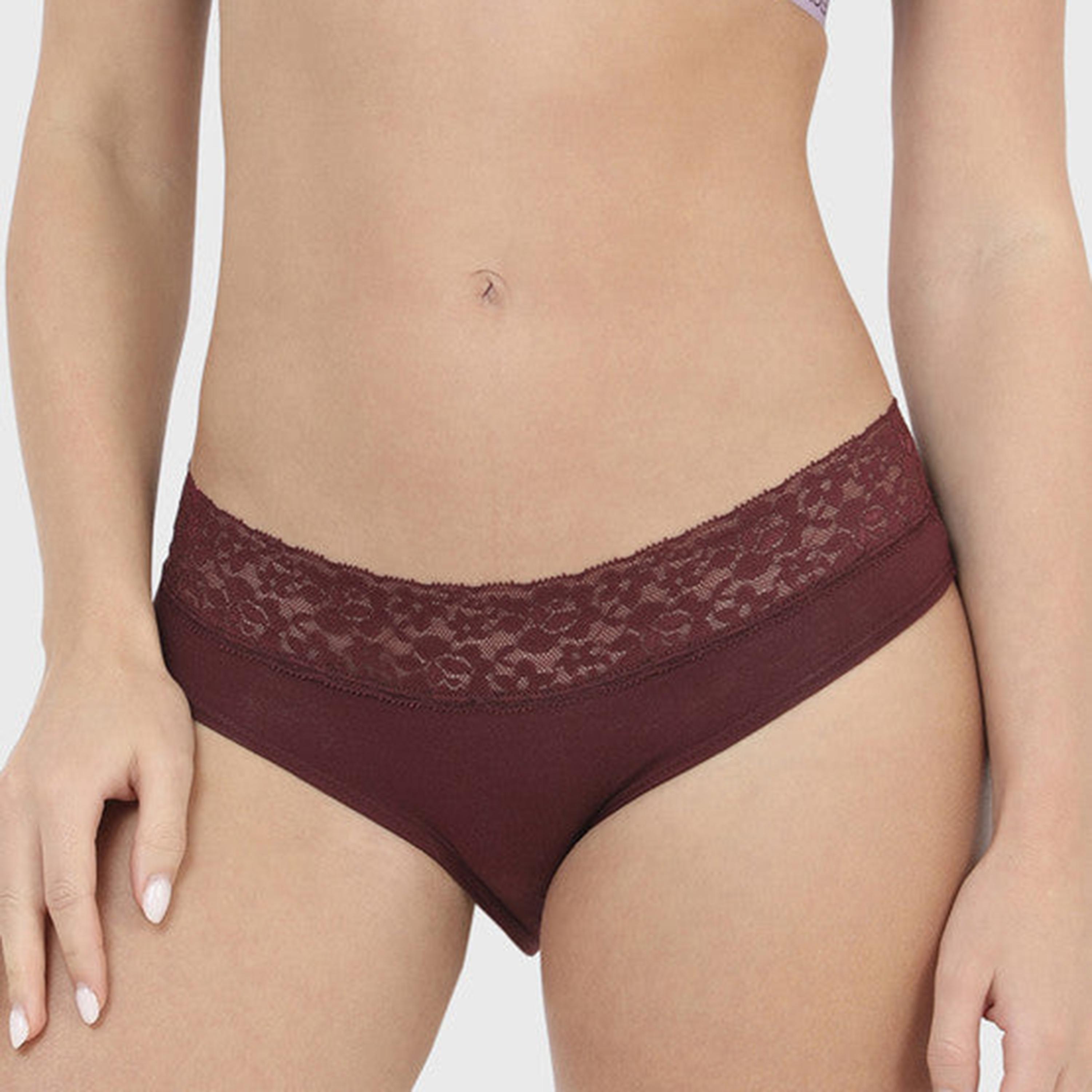 تغطية متوسطة في La Senza نساء أوبيرجين هيبستر-women-clothing-lingerie-panties-image-4