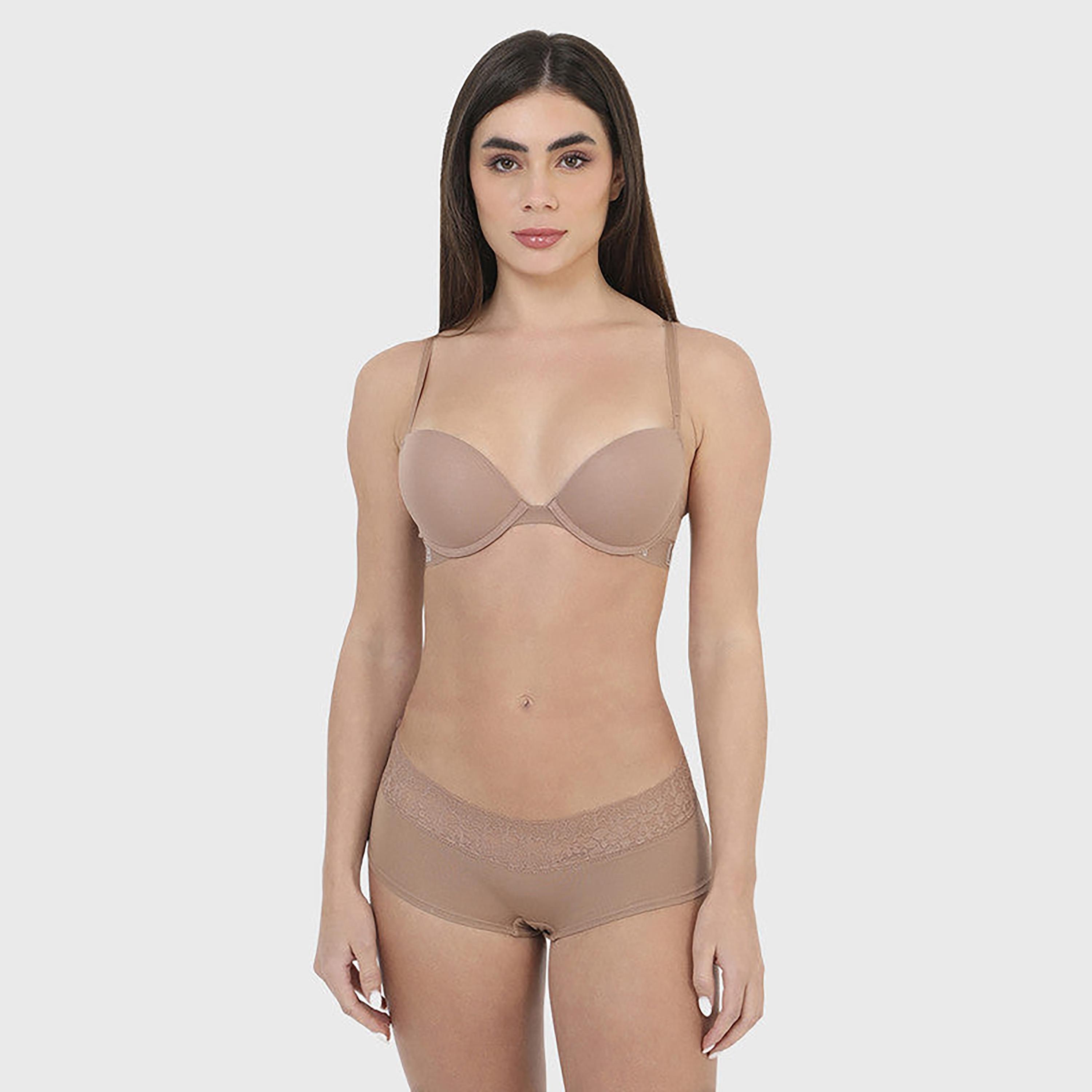 La Senza Medium Coverage Mocha Mist Women's Boyshort Panties-women-clothing-lingerie-panties-image-2