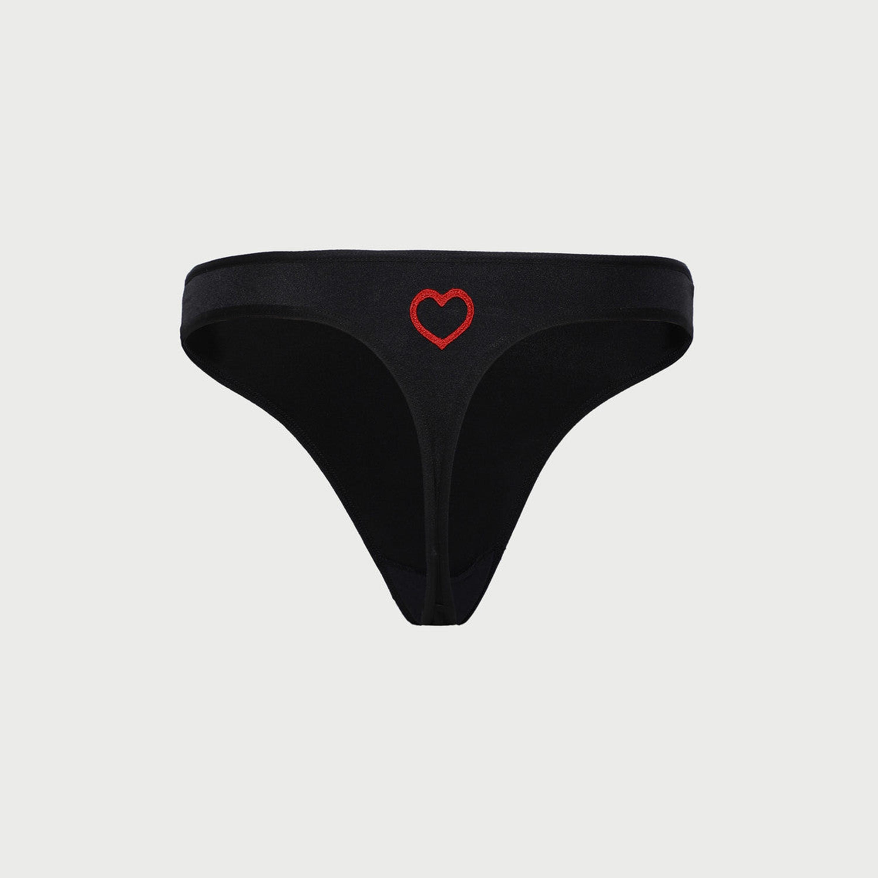 La Senza Low Coverage Black Women's Lace Panties-women-clothing-lingerie-panties-image-2