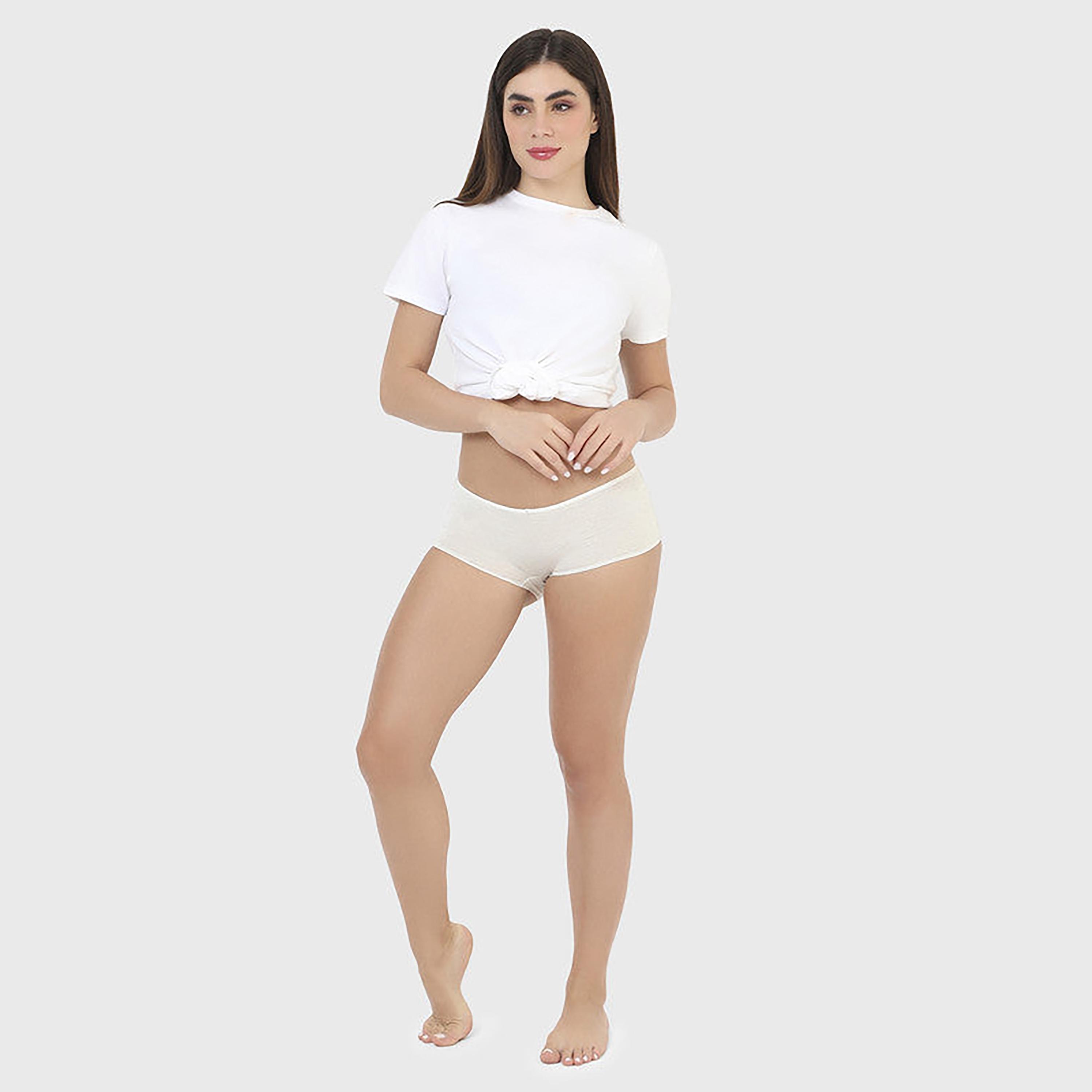 La Senza Medium Coverage White Women's Boyshort Panties-women-clothing-lingerie-panties-image-5