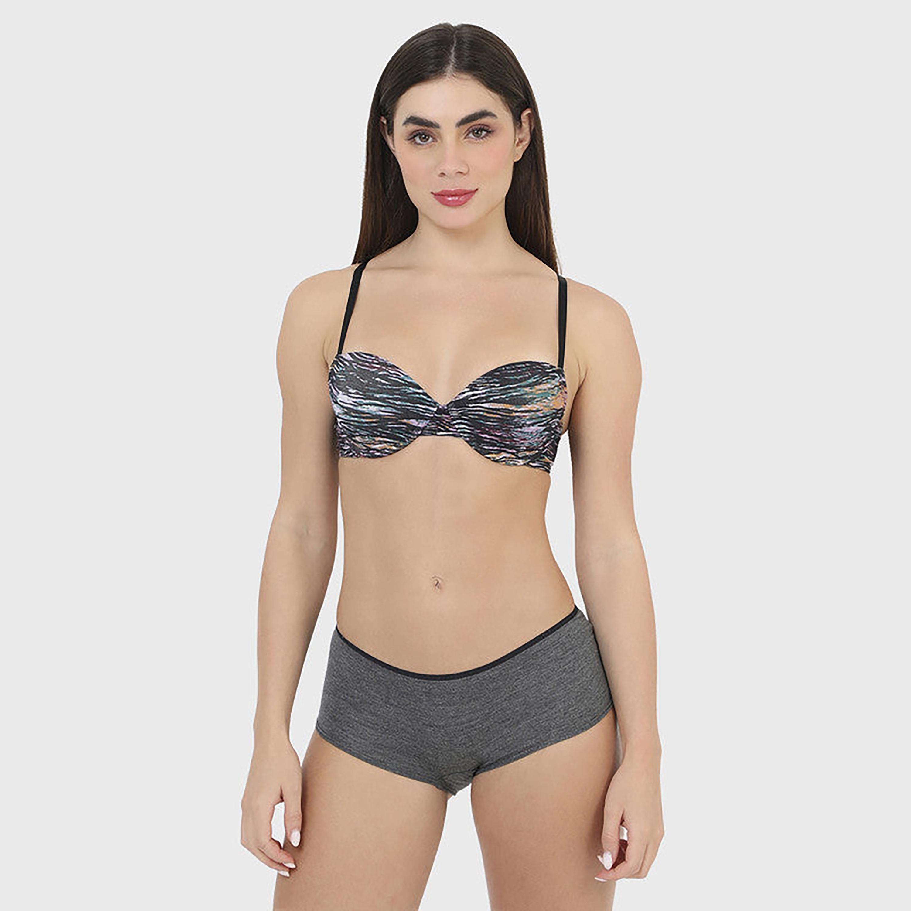 تغطية لا سينزا متوسطة سراويل داخلية نسائية رمادية للبنات الداخلية-women-clothing-lingerie-panties-image-2
