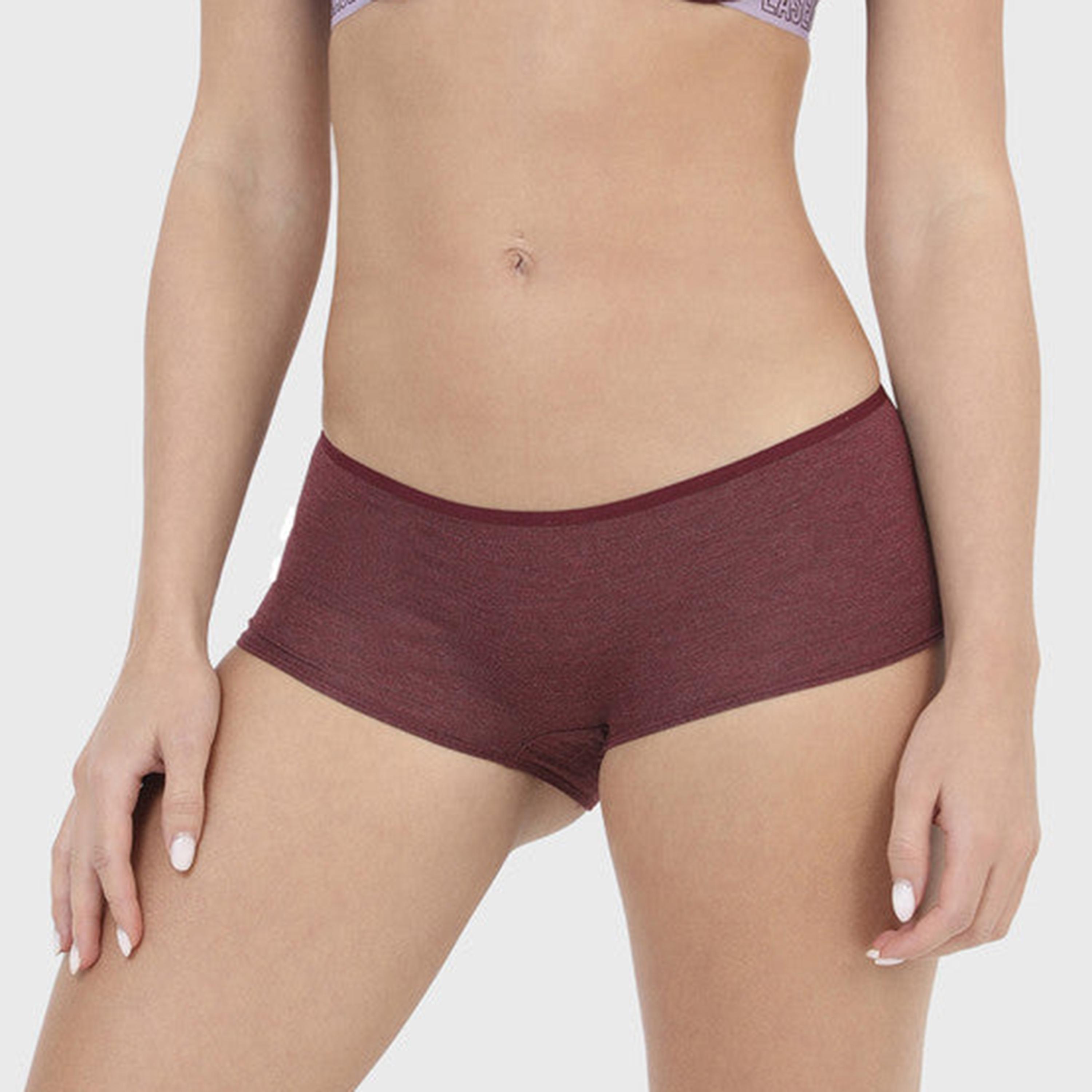 La Senza Medium Coverage Maroon Women's Boyshort Panties-women-clothing-lingerie-panties-image-1