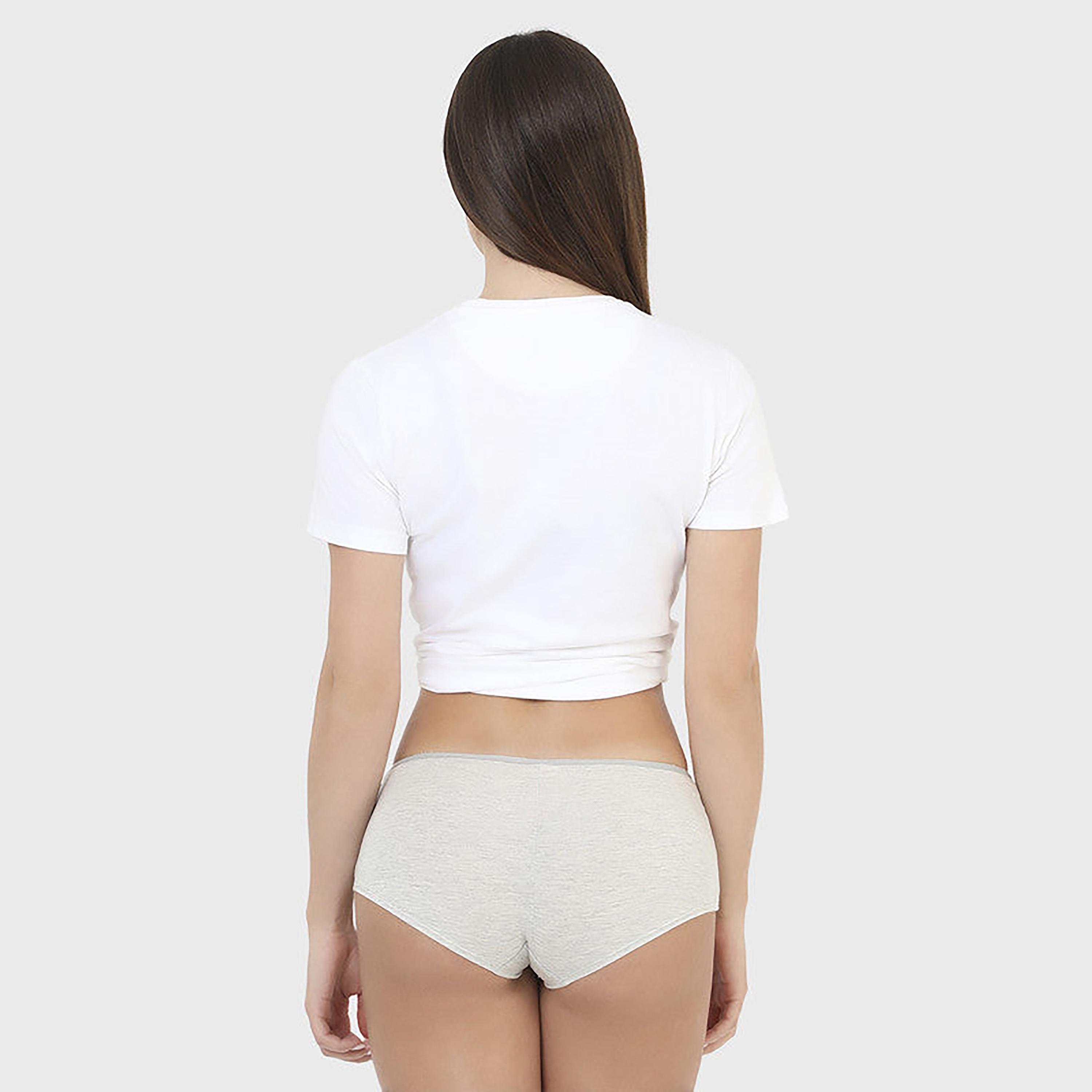 La Senza Medium Coverage Grey Women's Boyshort Panties-women-clothing-lingerie-panties-image-3