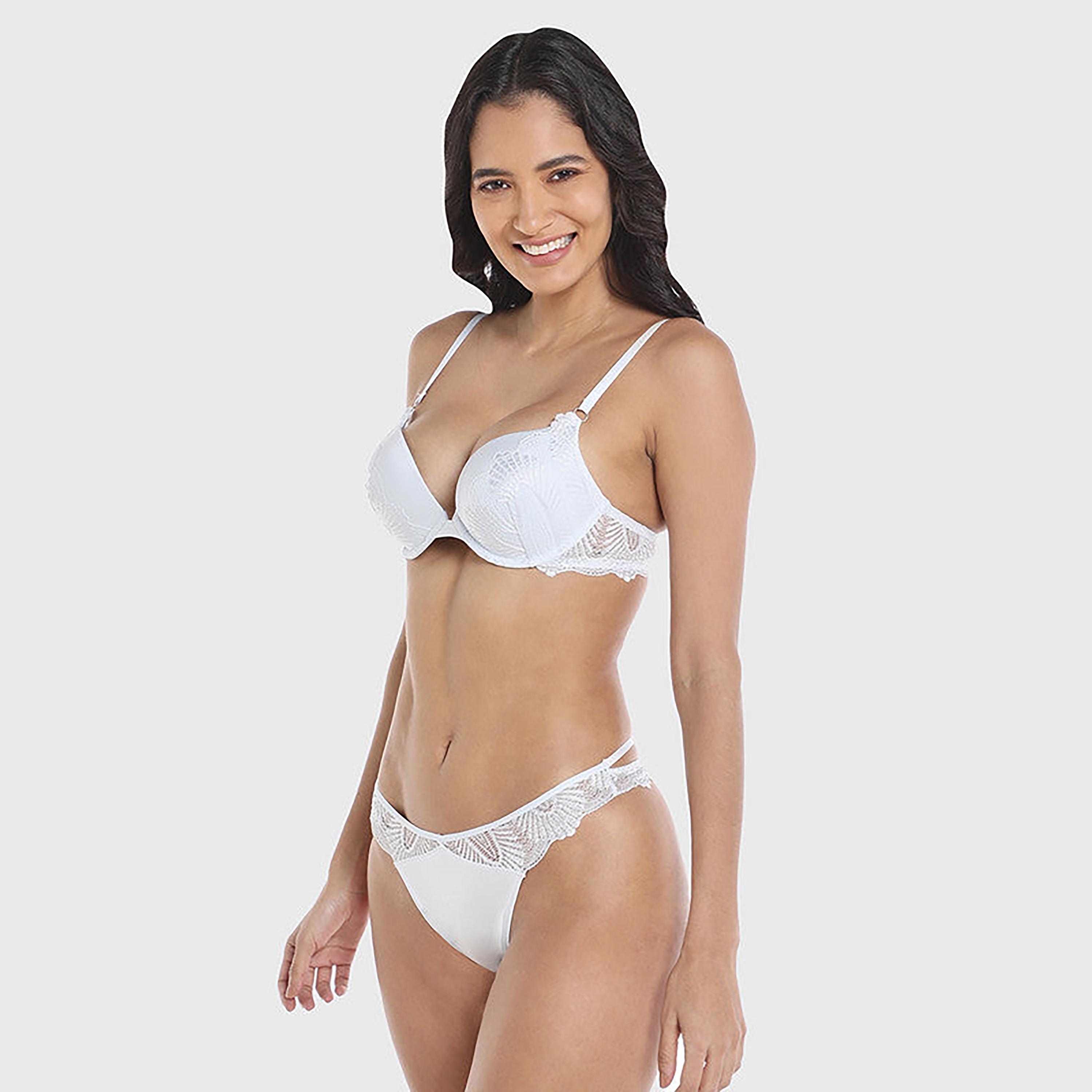 La Senza Low Coverage White Women's Thong Panties-women-clothing-lingerie-panties-image-6