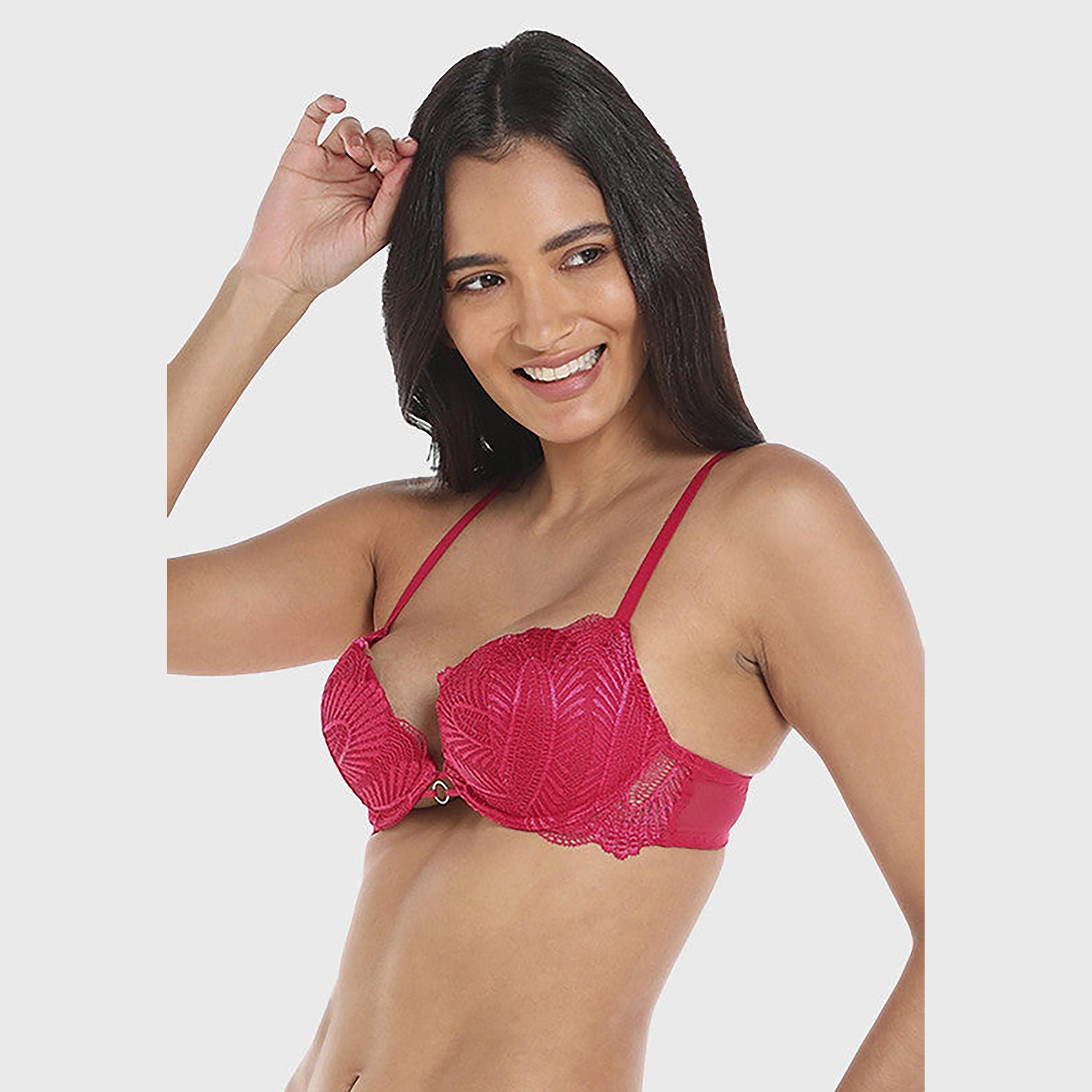 حمالة صدر نسائية بدون بطانة باللون الأرجواني غير مبطنة بلون لا سينزا-women-clothing-lingerie-bras-image-4