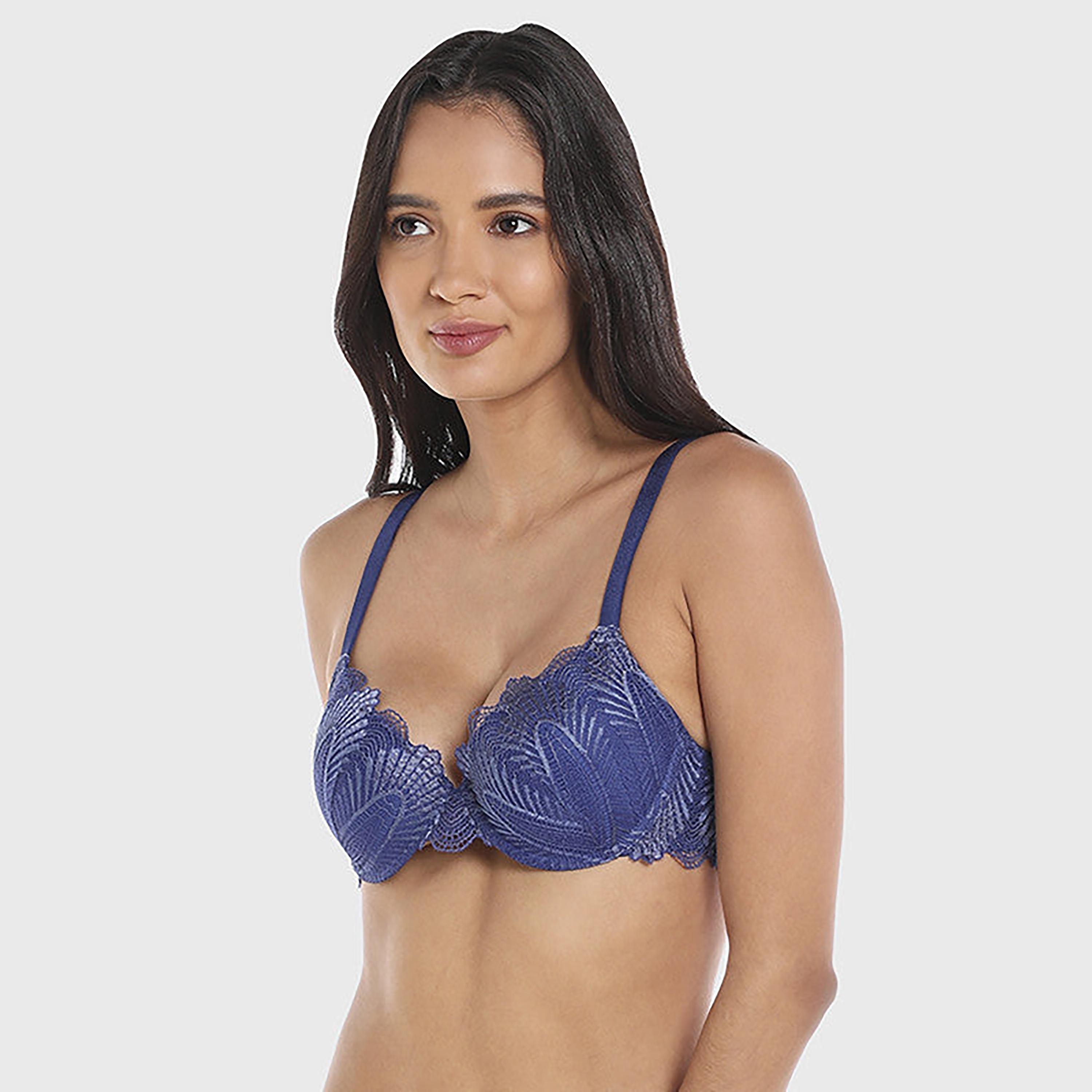 حمالة صدر نسائية من La Senza بدون بطن وبدون أسلاك من Twilight Blue-women-clothing-lingerie-bras-image-1