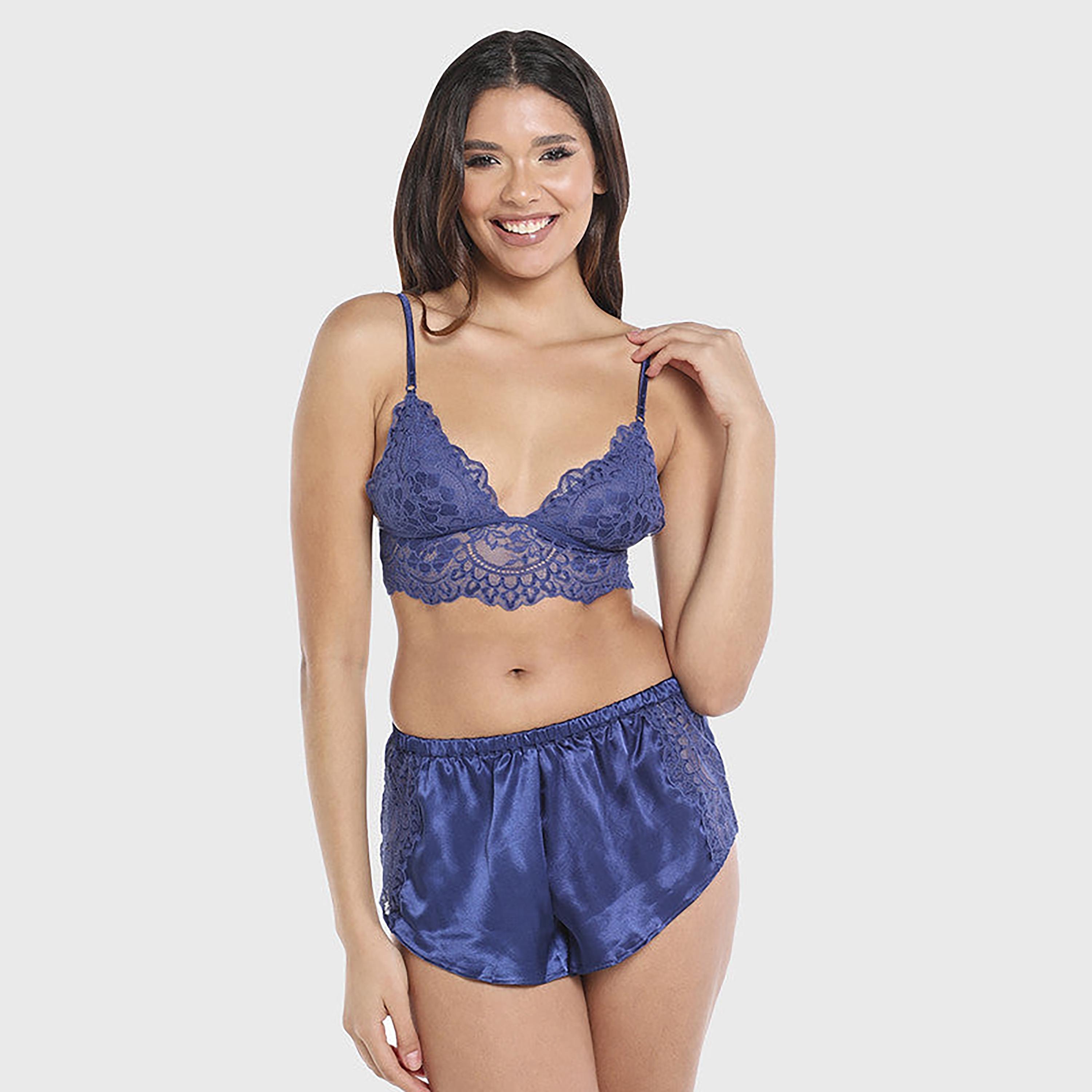 La Senza Women's Shorts Set of 2 Lace Detail Bra and Shorts-women-clothing-nightwear-pyjamas-longsets-image-1
