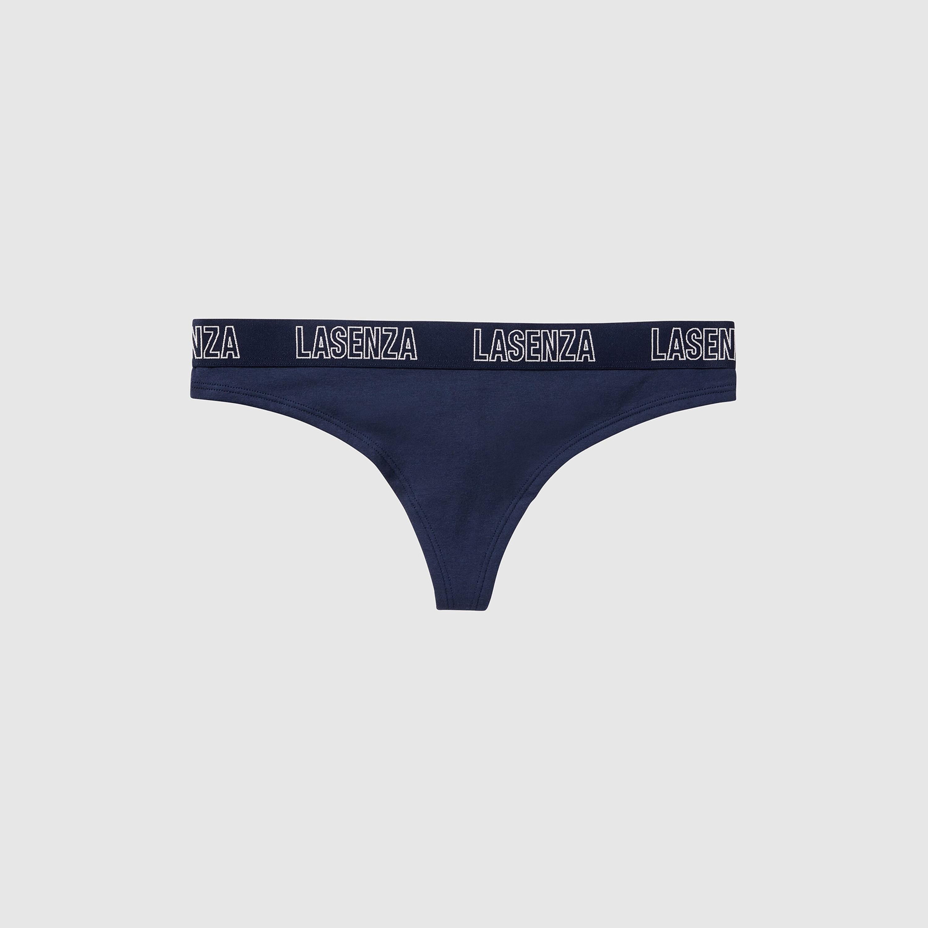 La Senza Low Coverage Dark Navy Women's Thong Panties-women-clothing-lingerie-panties-image-1