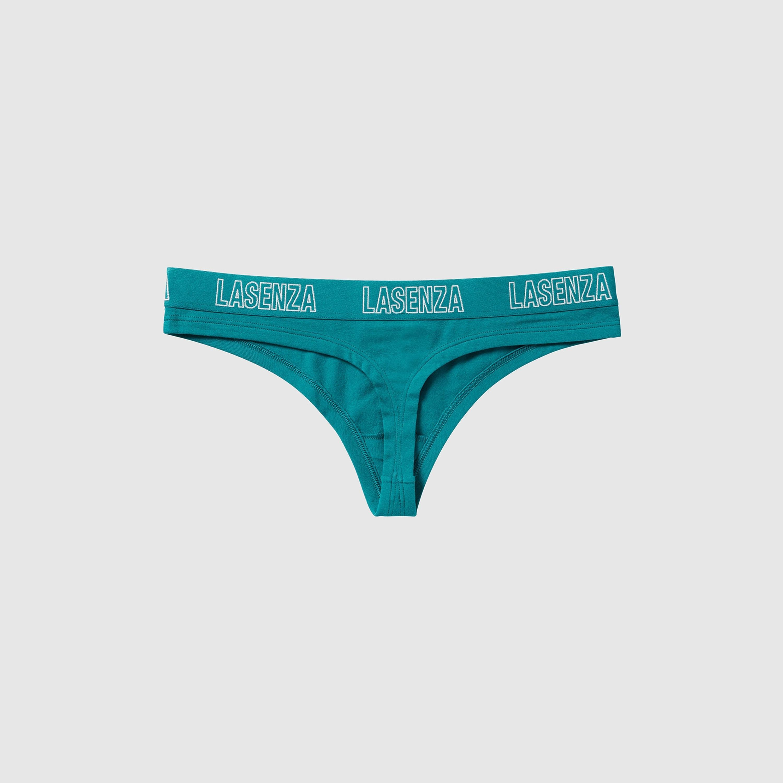 La Senza Low Coverage Teal Women's Thong Panties-women-clothing-lingerie-panties-image-5
