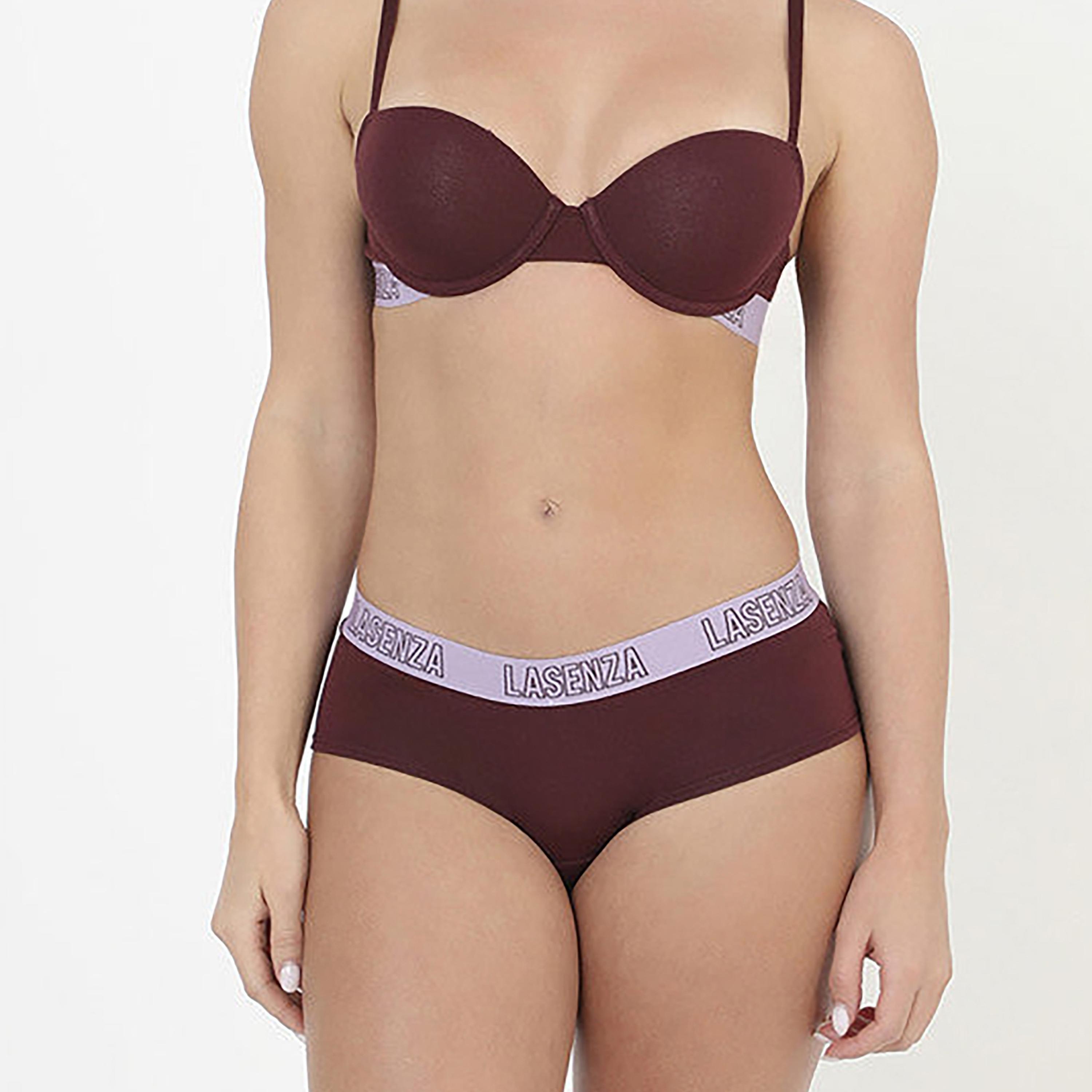 تغطية لا سينزا المتوسطة سروال داخلي نسائي خمري للبنات القصيرة-women-clothing-lingerie-panties-image-1